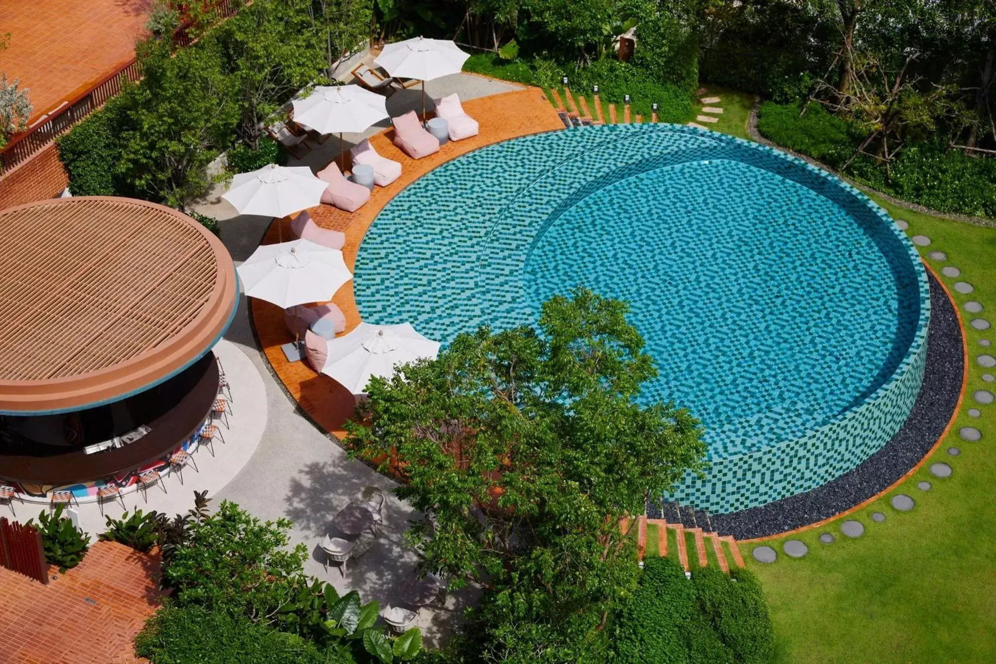 Swimming pool, Bird's-eye View in Centara Ubon