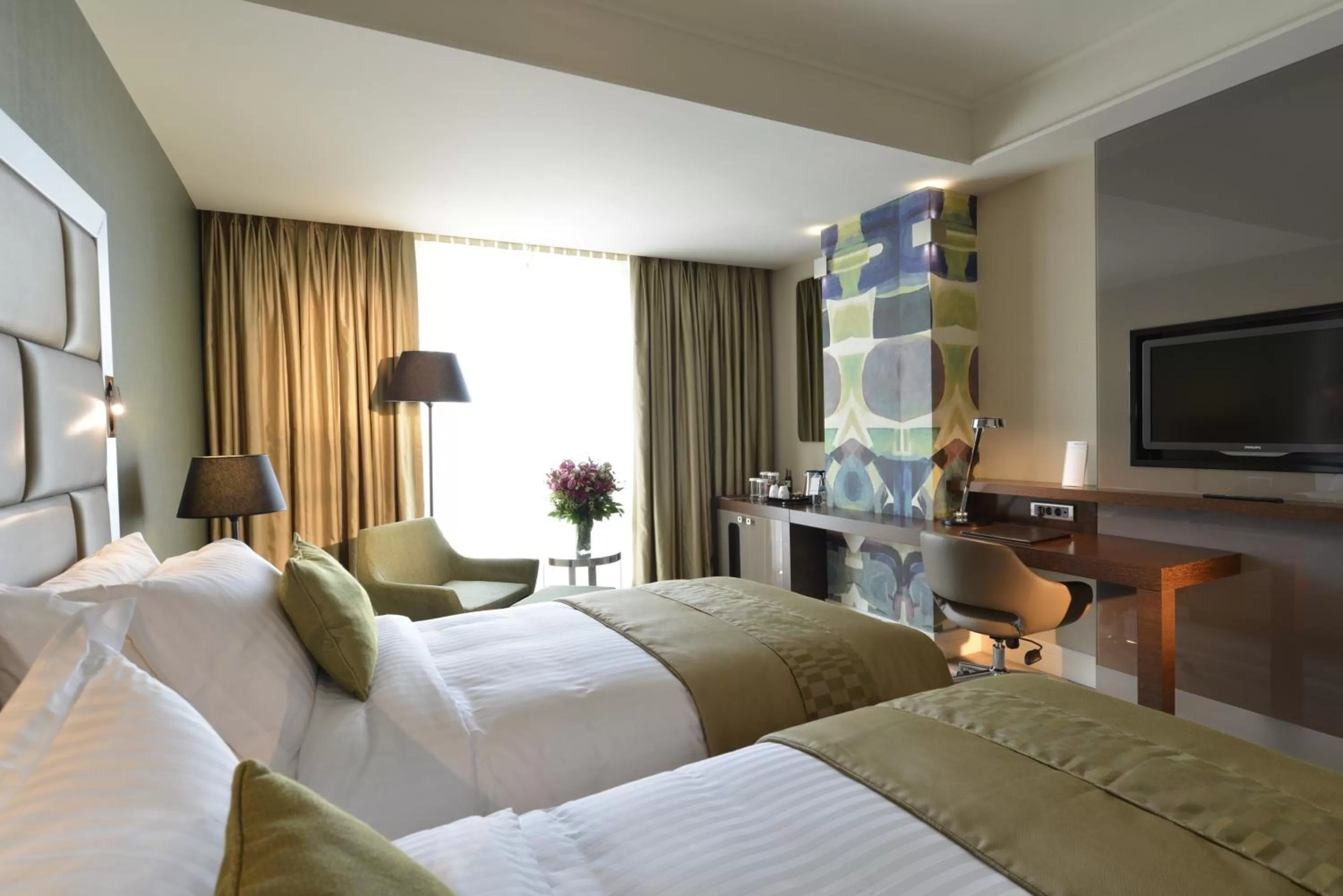 Bed in Wyndham Grand Istanbul Europe