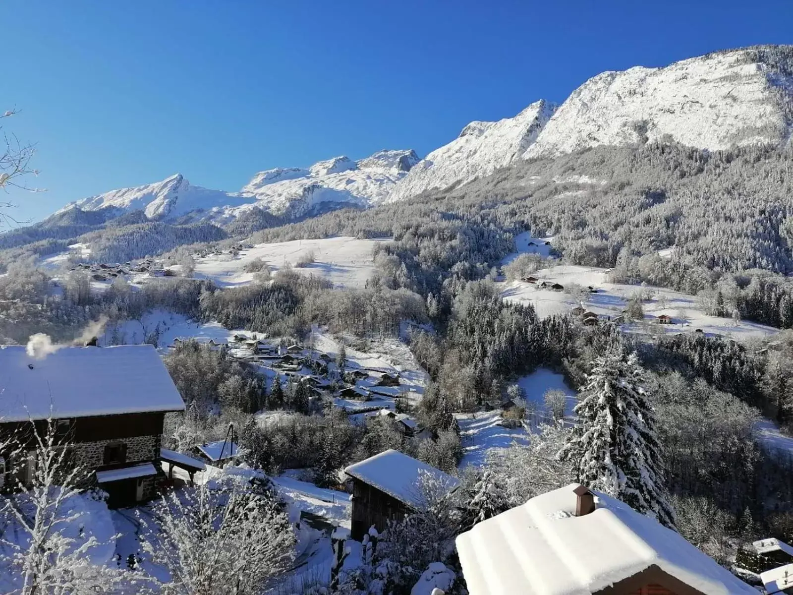 View (from property/room), Winter in Auberge Du Fraizier