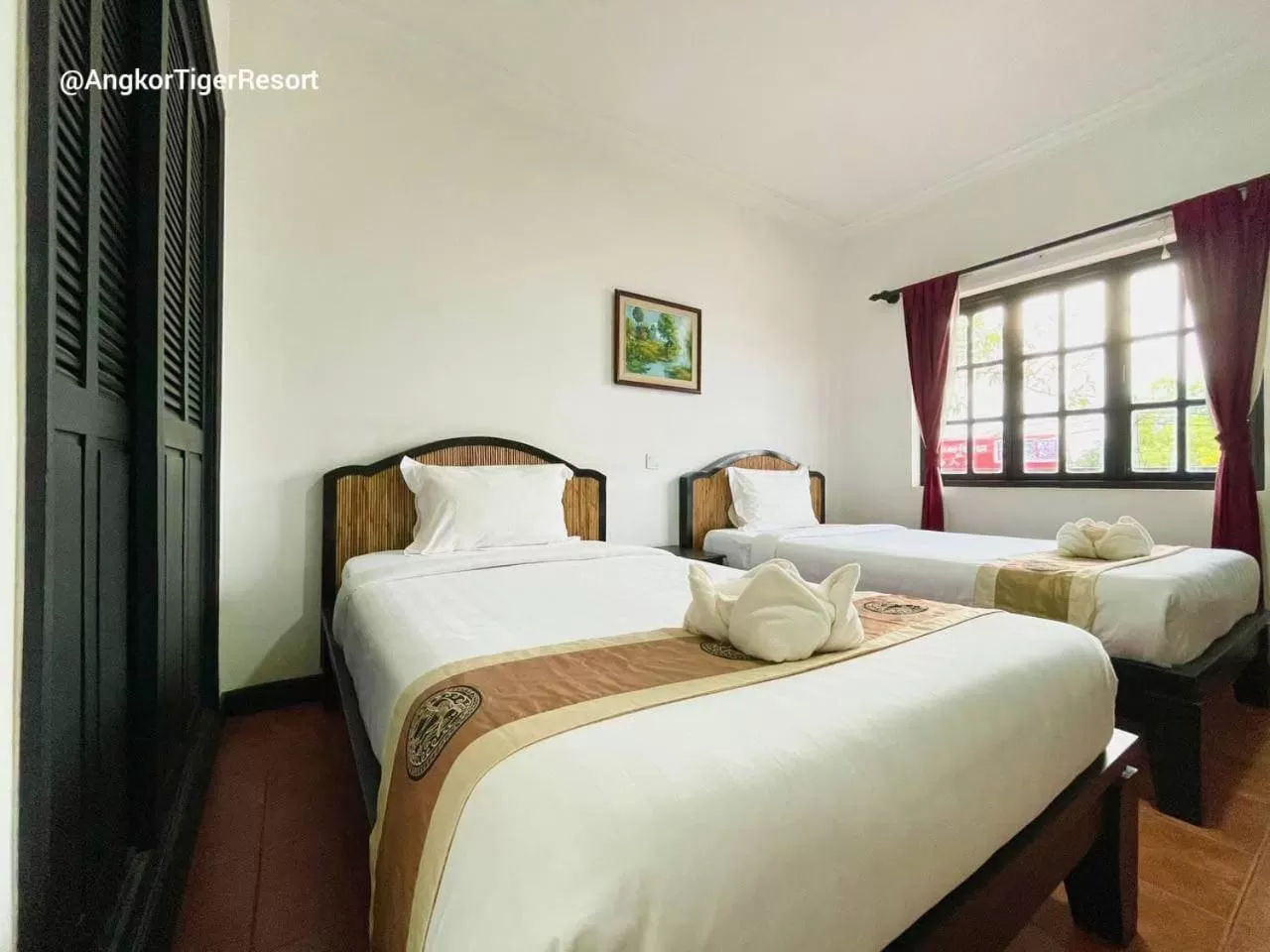 Bed in Angkor Tiger Resort