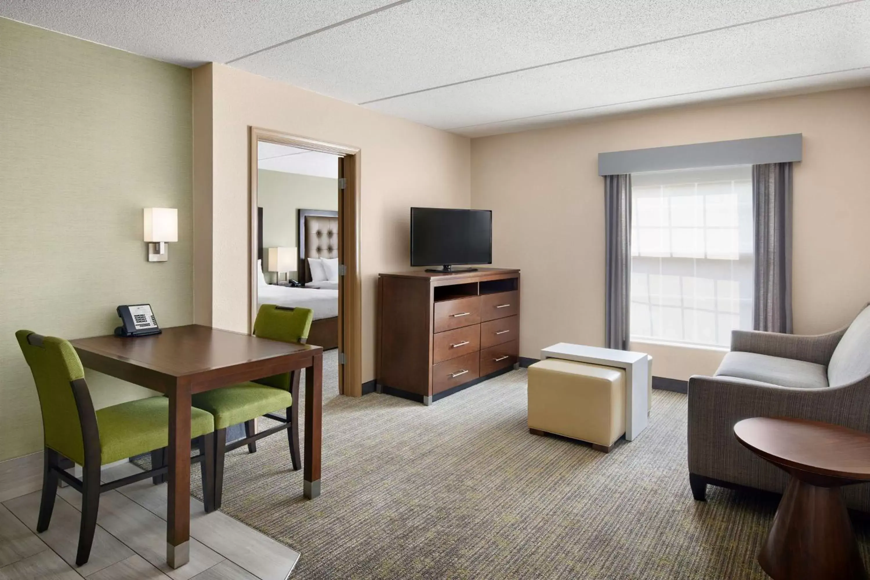 Living room, TV/Entertainment Center in Homewood Suites by Hilton Baltimore-Washington Intl Apt