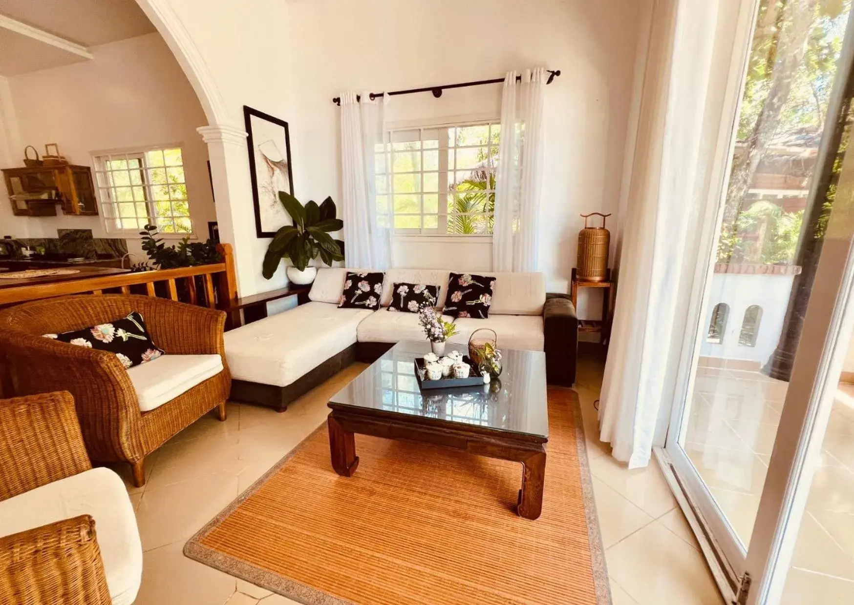 Property building, Seating Area in Bamboo Cottages