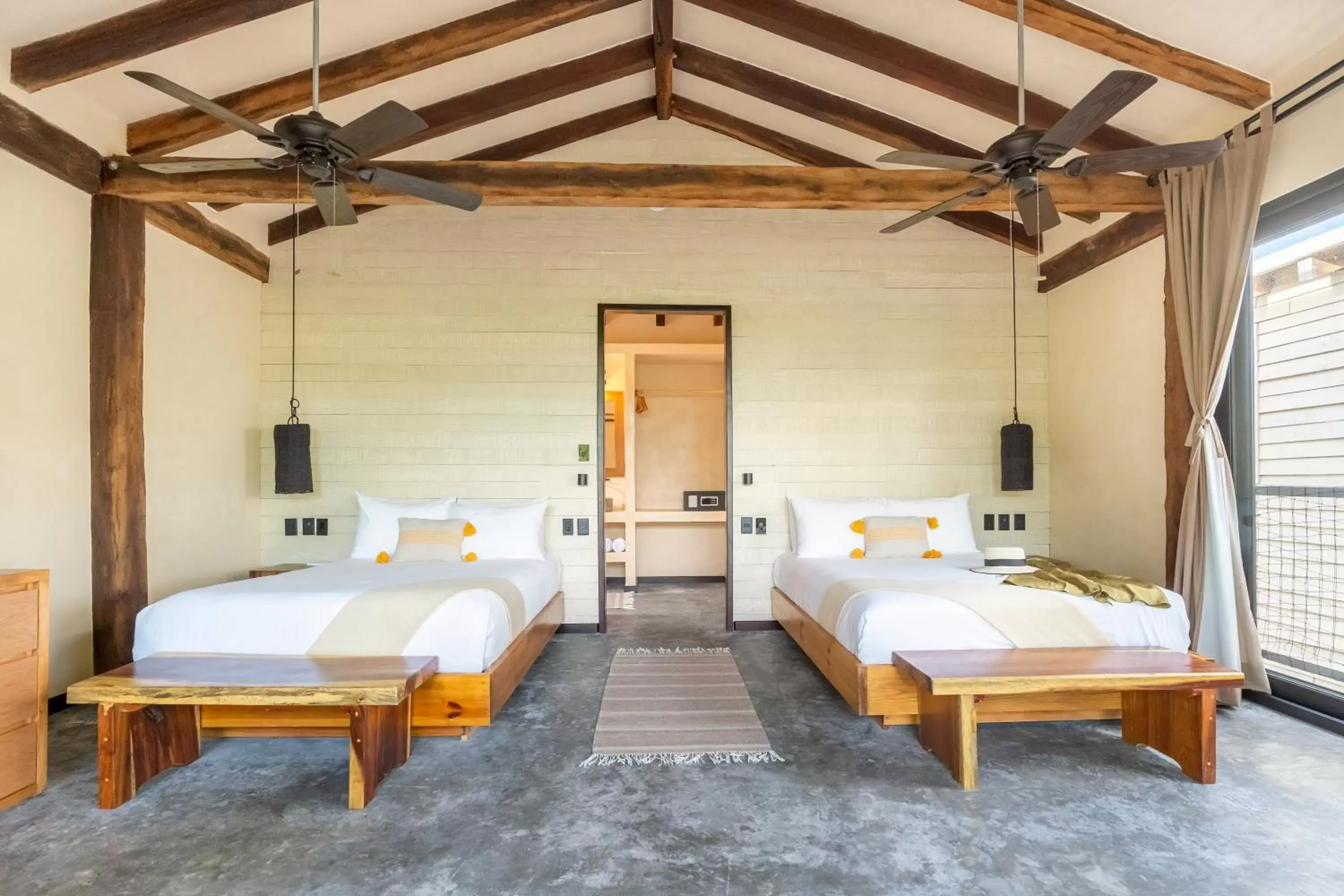 Decorative detail, Bed in Villa Pescadores Tulum