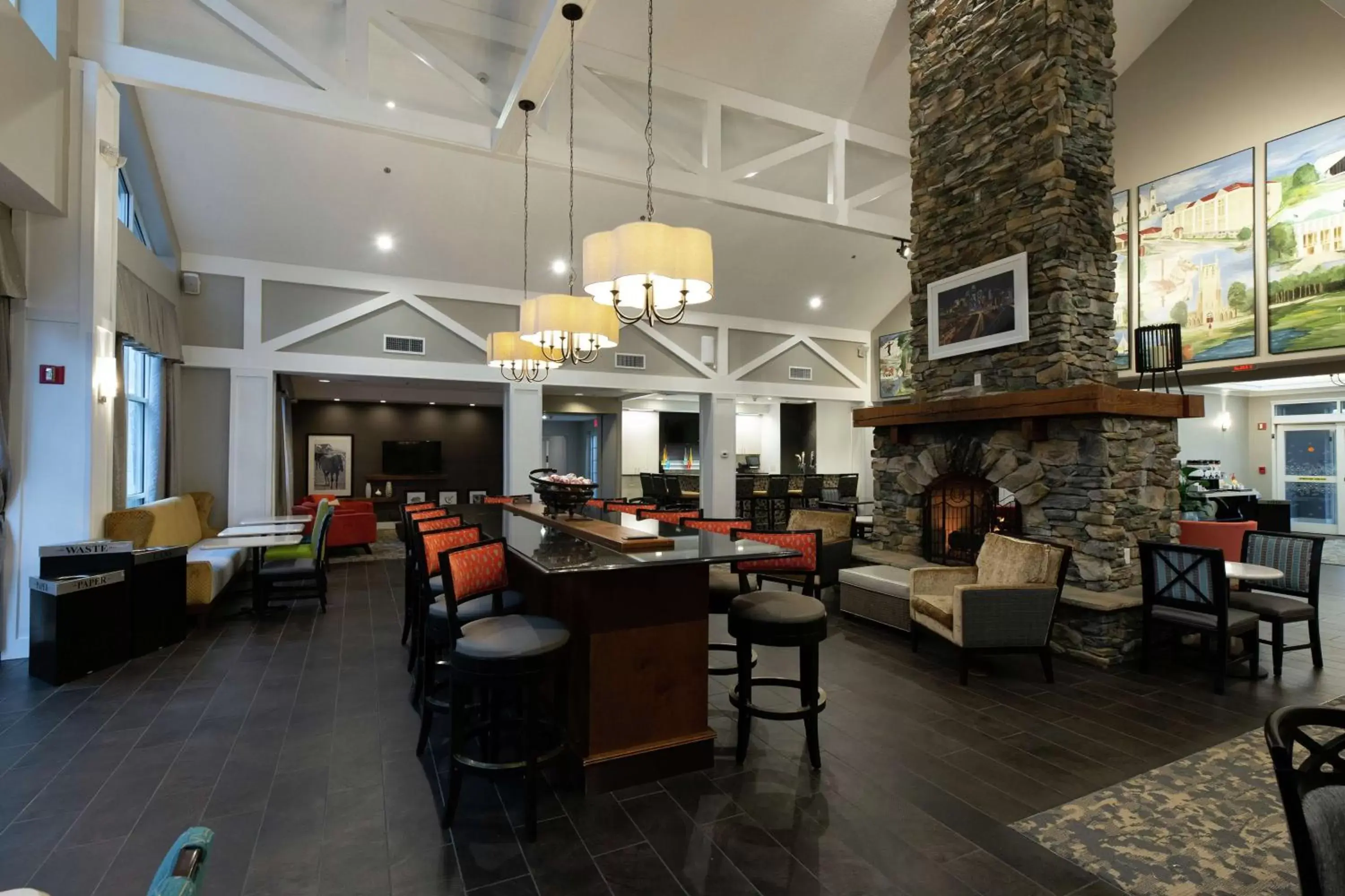 Lobby or reception in Hampton Inn & Suites Raleigh Cary Lenovo Center Lobby or reception in Hampton Inn & Suites Raleigh Cary Lenovo Center