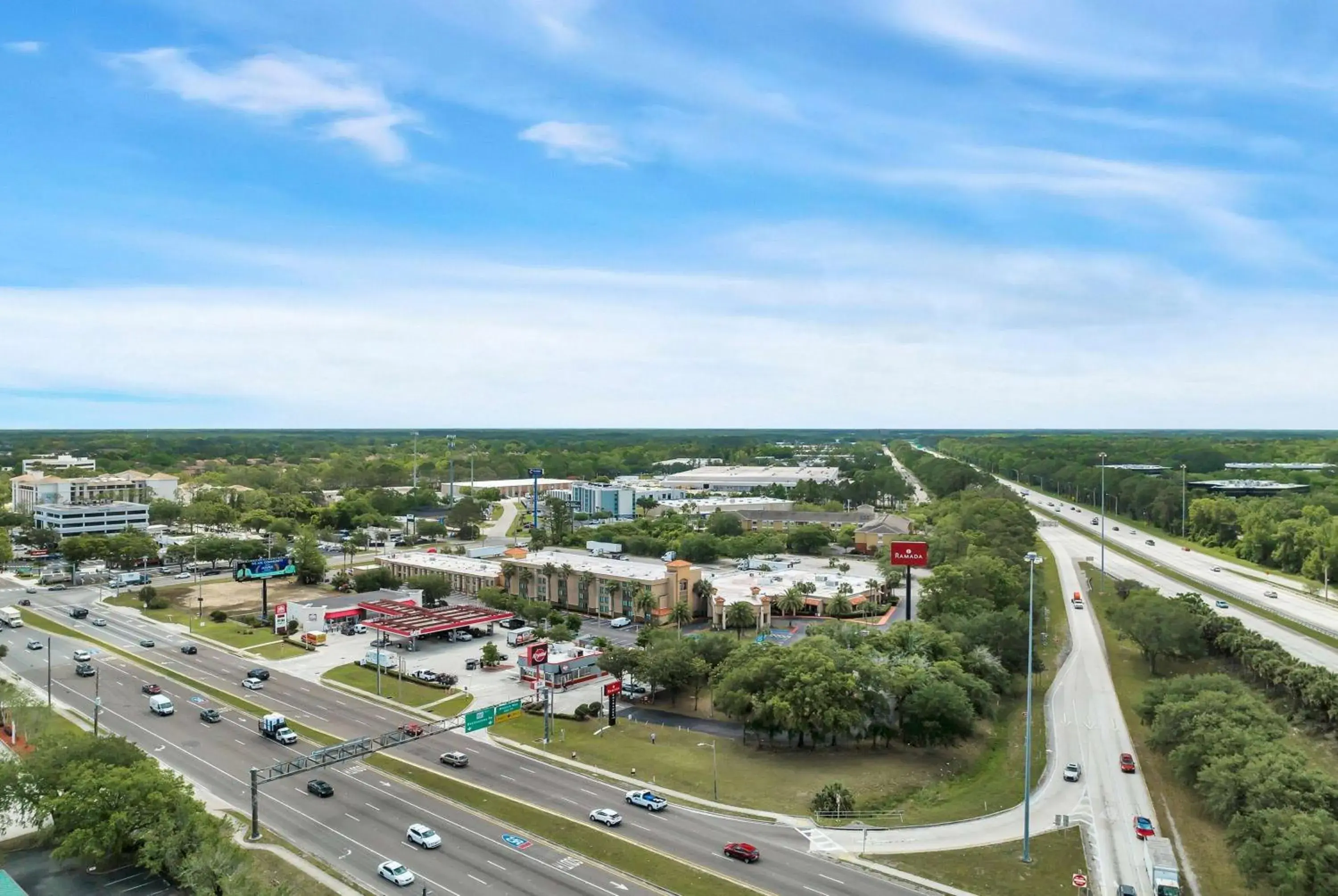 Property building, Bird's-eye View in Ramada by Wyndham Jacksonville I-95 by Butler Blvd