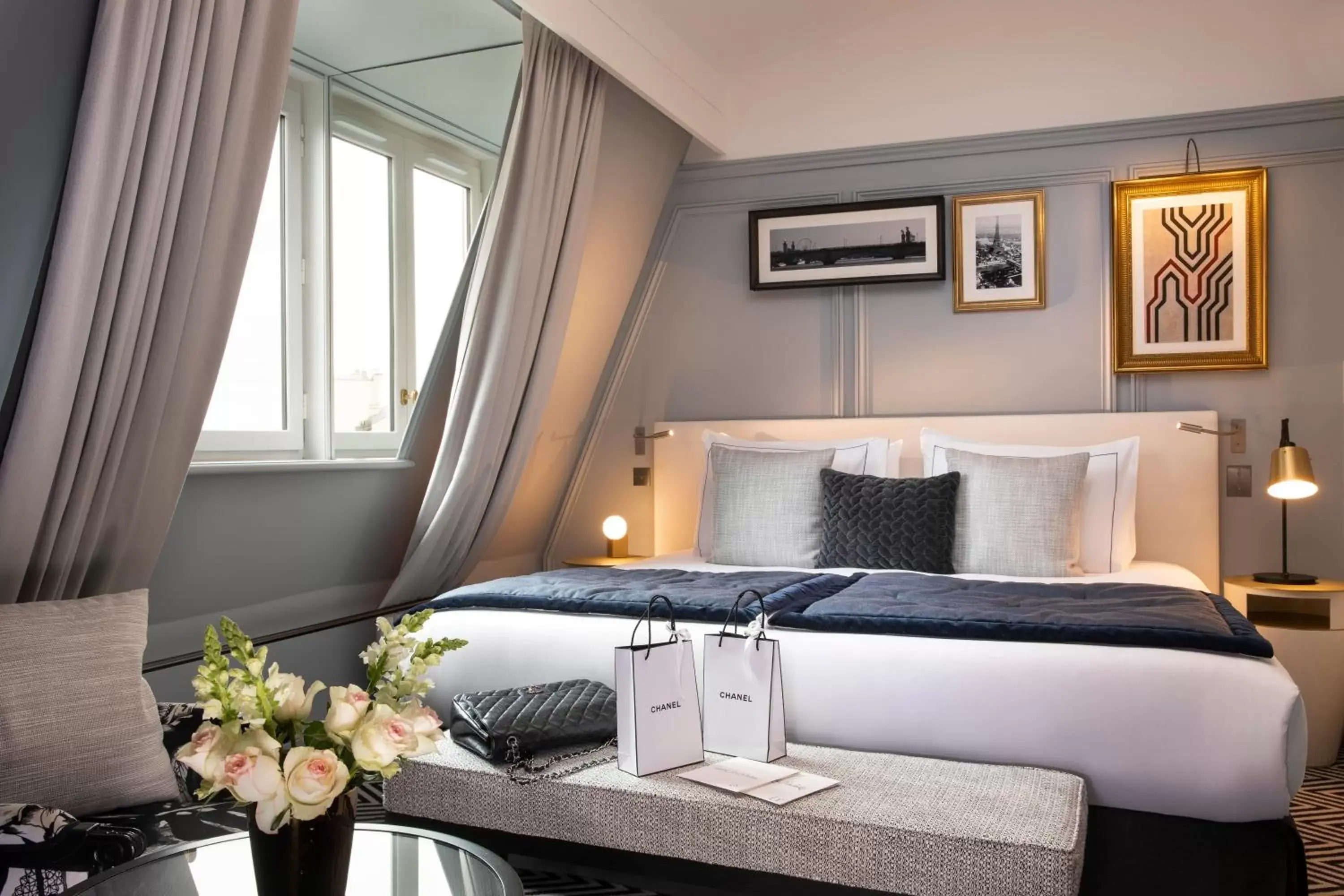 Bed in Le Damantin Hôtel & Spa