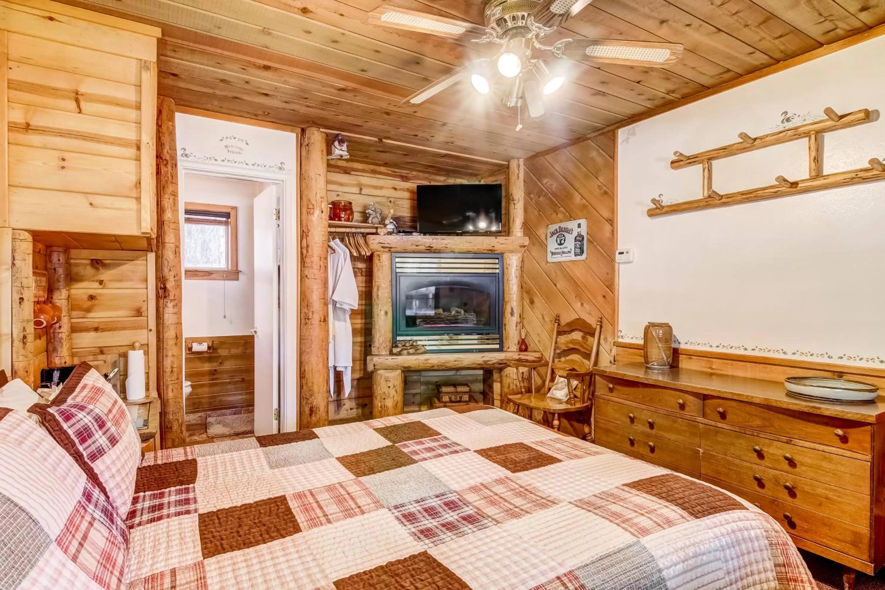 Bed in Heavenly Valley Lodge