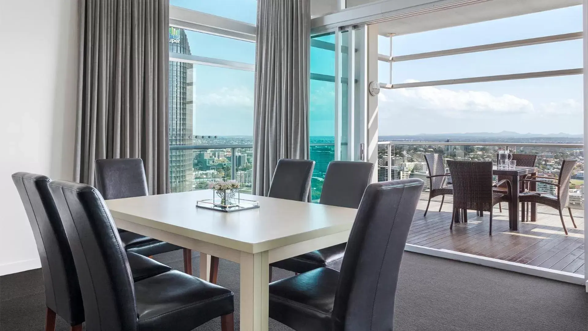 Dining area in Oaks Brisbane Casino Tower Suites