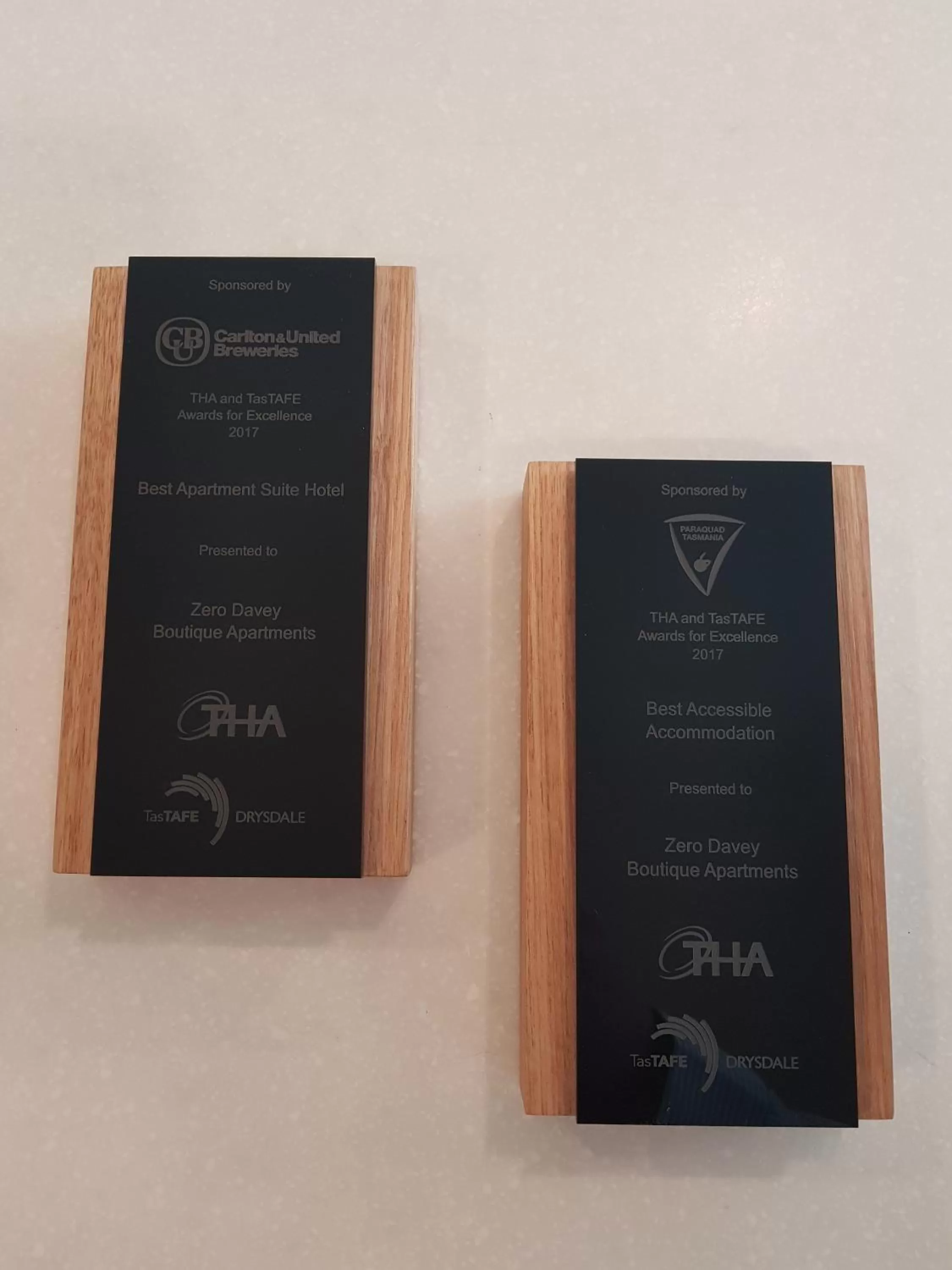 Certificate/Award in Zero Davey Boutique Apartment Hotel