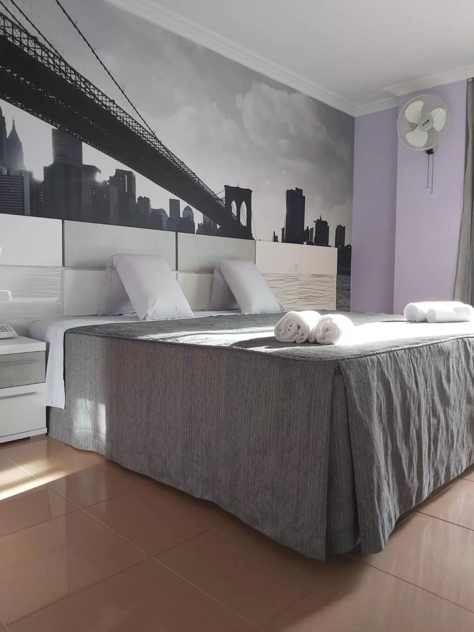 Bed in Hotel Reigosa