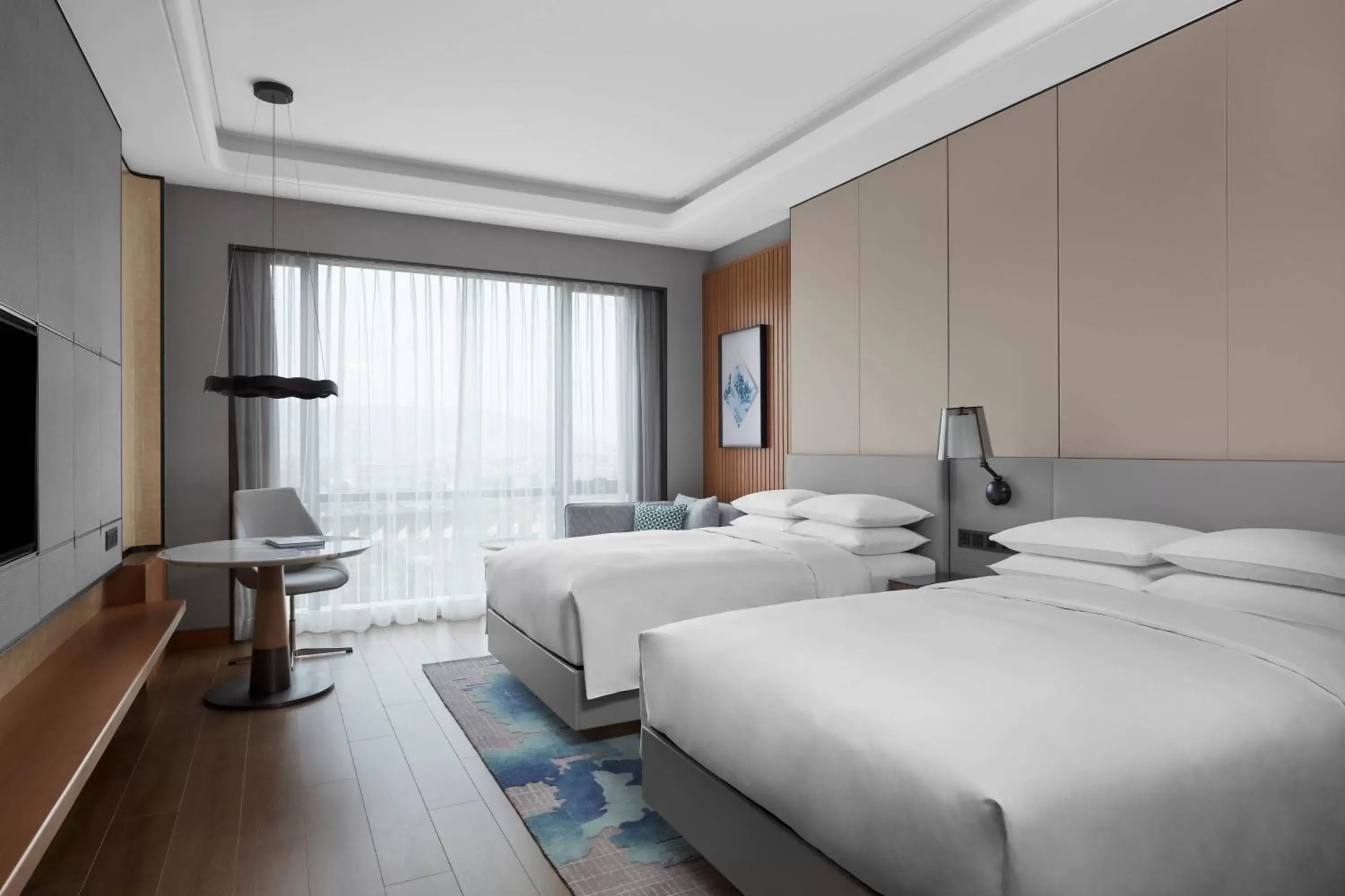 Photo of the whole room, Bed in Wenzhou Airport Marriott Hotel