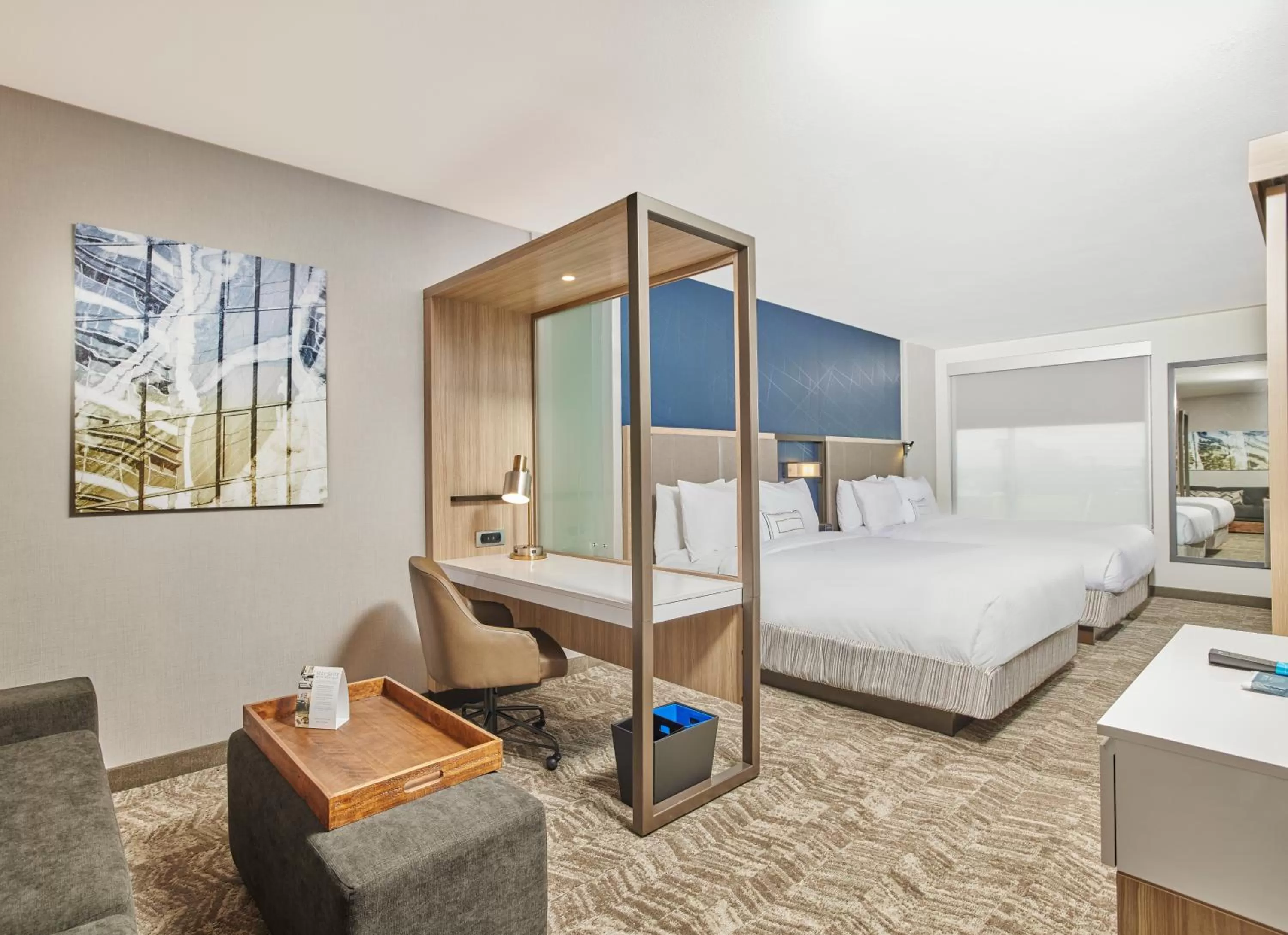 Photo of the whole room, Bed in SpringHill Suites by Marriott Chicago Chinatown