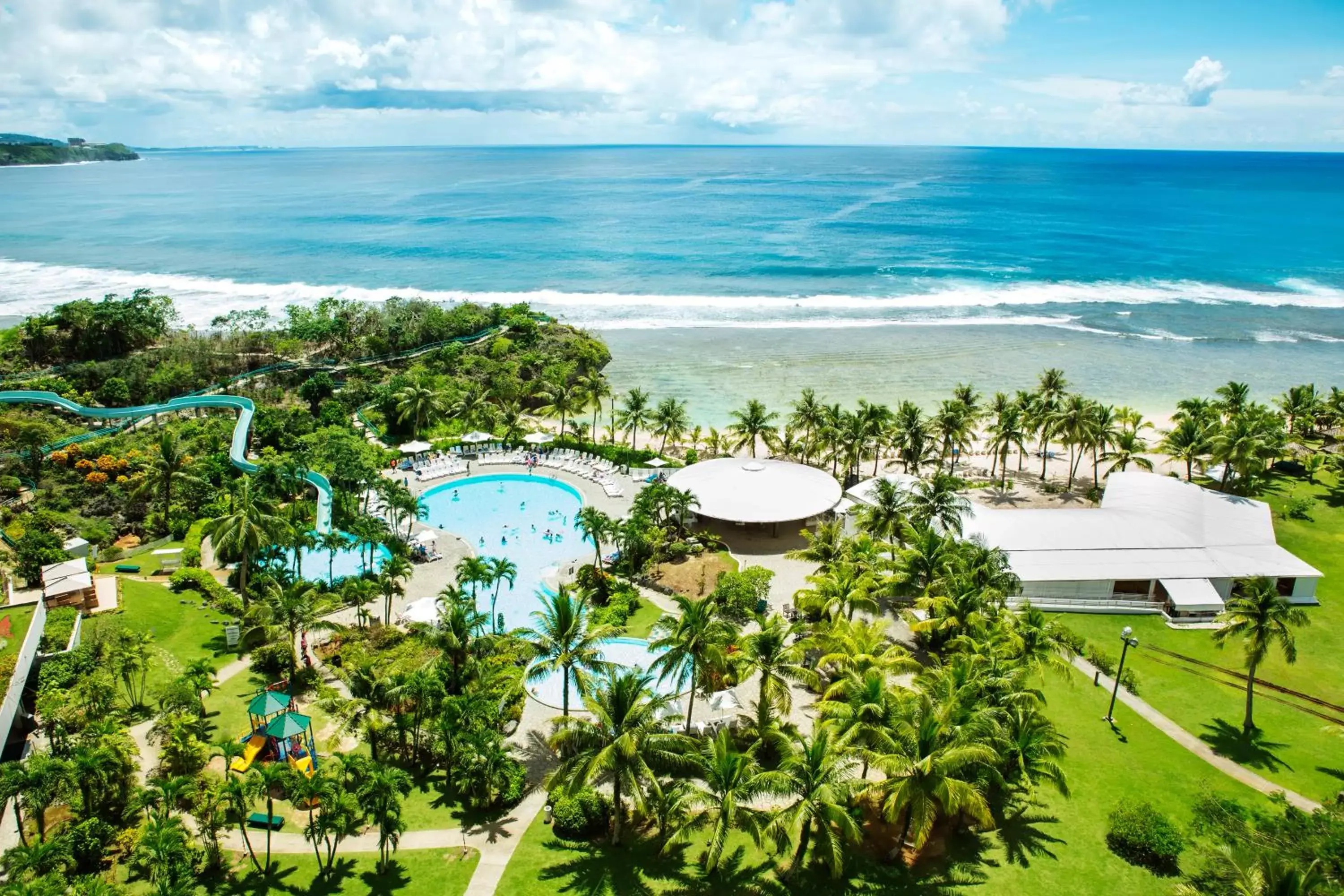 Pool view, Bird's-eye View in Hotel Nikko Guam