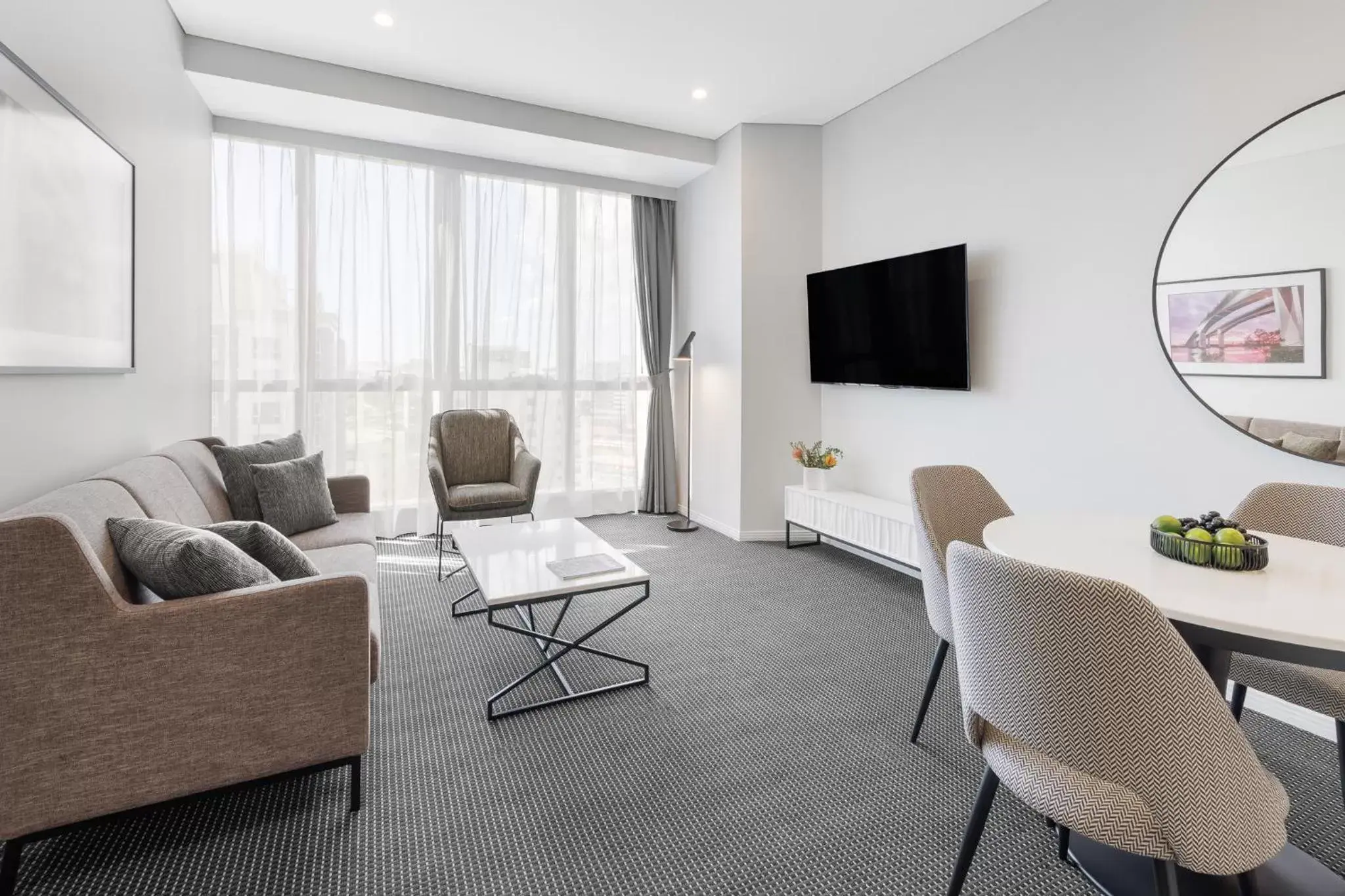 Seating Area in Meriton Suites Herschel Street, Brisbane
