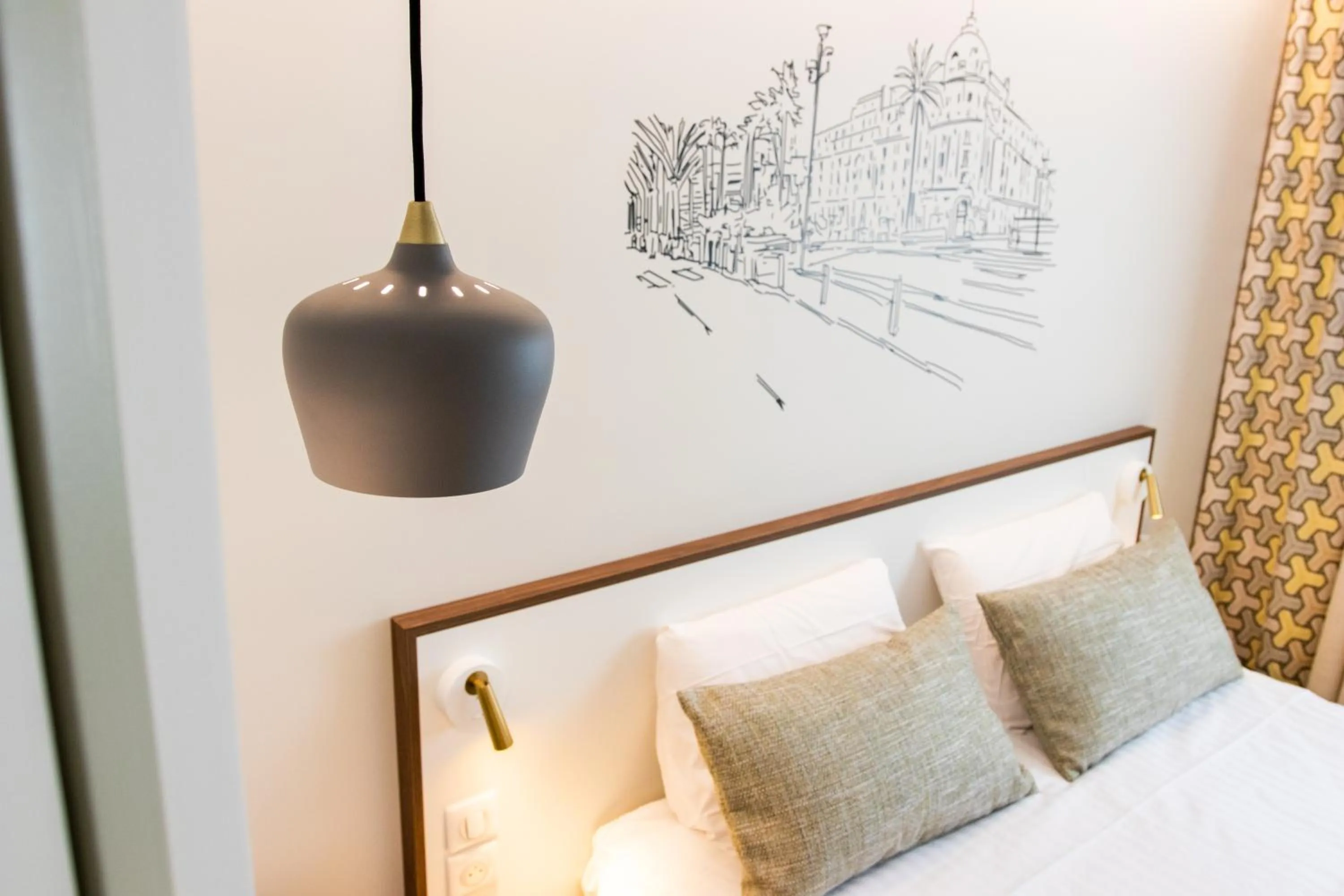 Bedroom, Bed in Hotel du Pin Nice Port