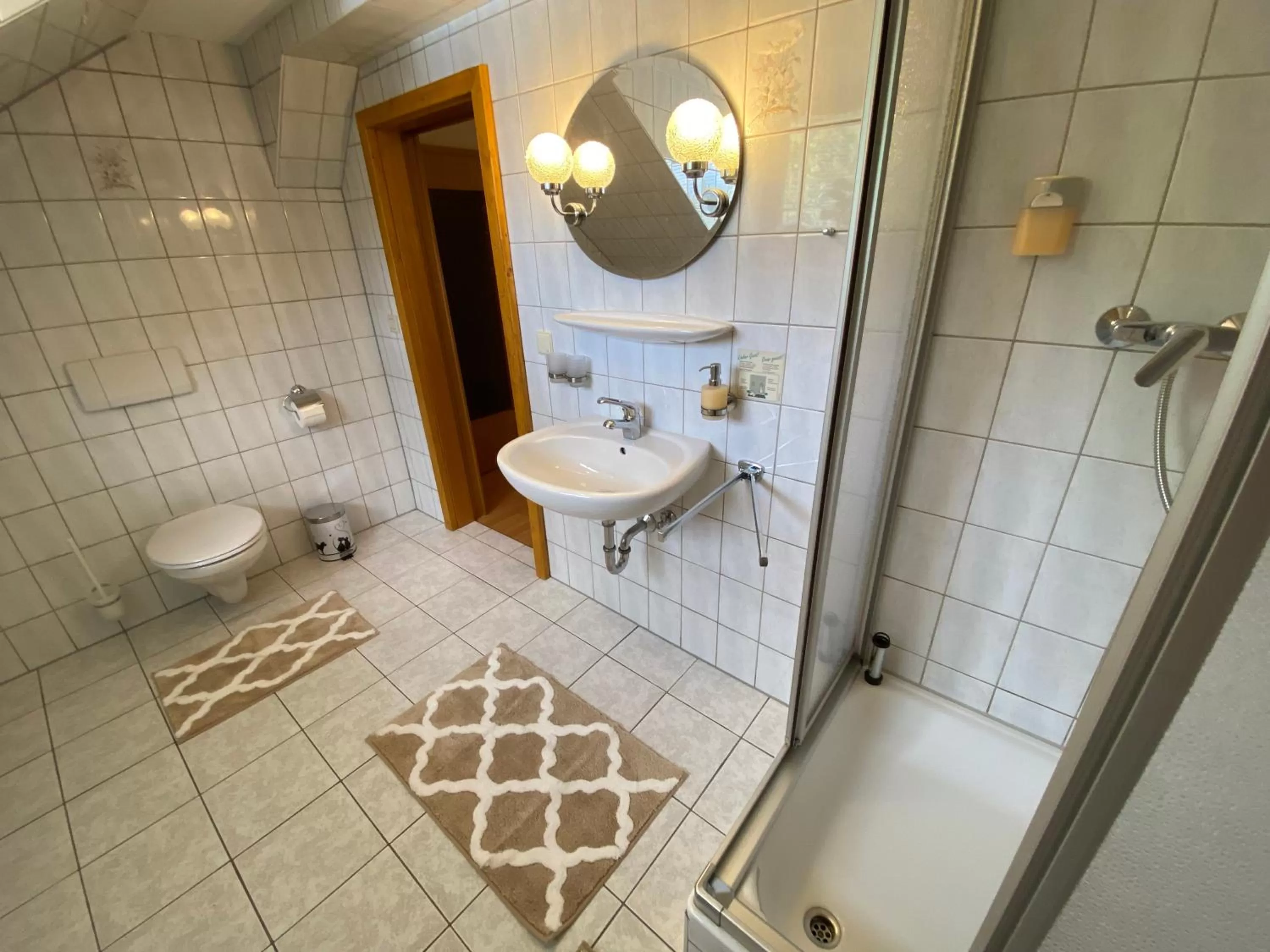 Shower in Hotel Bielatal