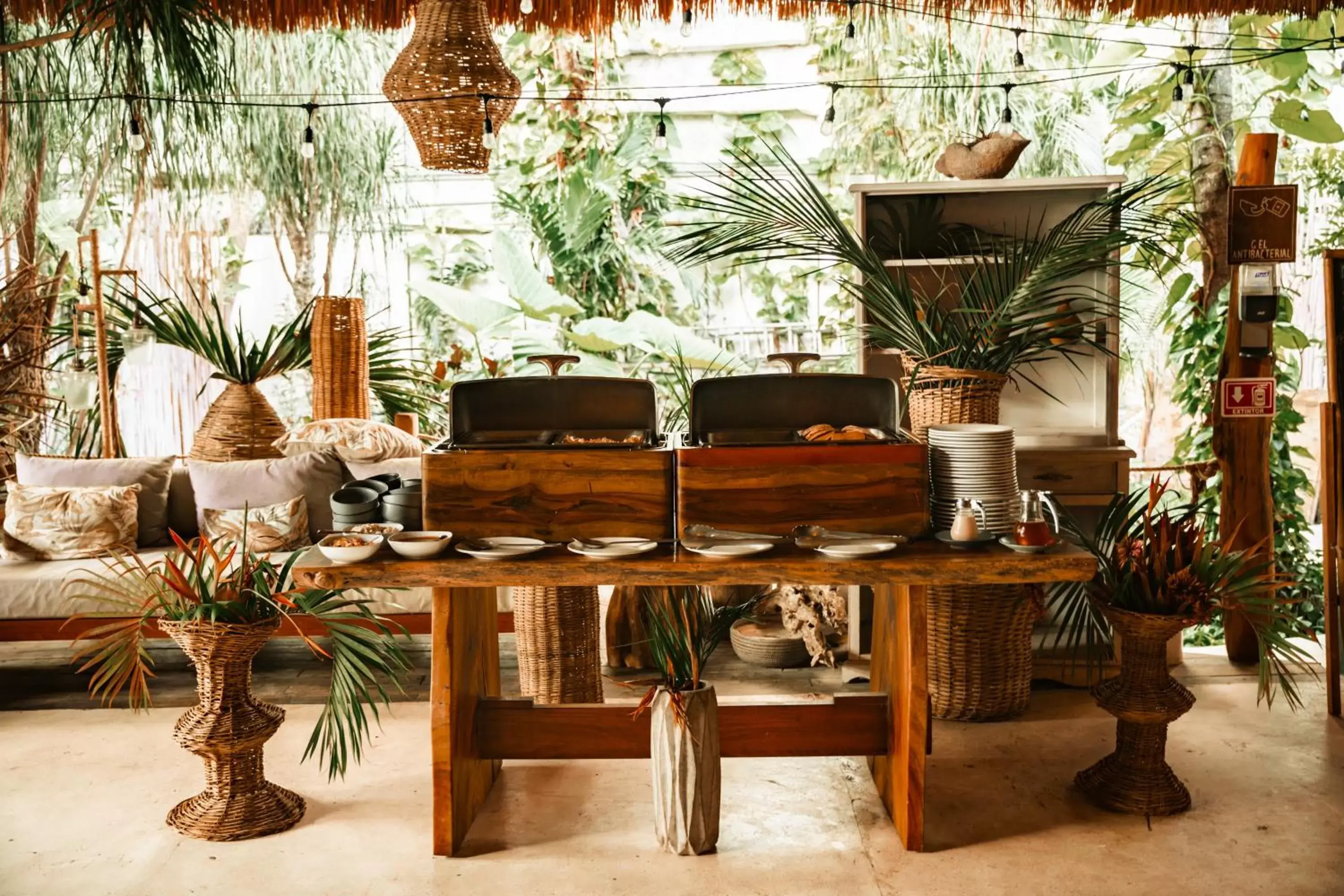 Breakfast in Petit Lafitte Beach Front Hotel & Bungalows Breakfast in Petit Lafitte Beach Front Hotel & Bungalows