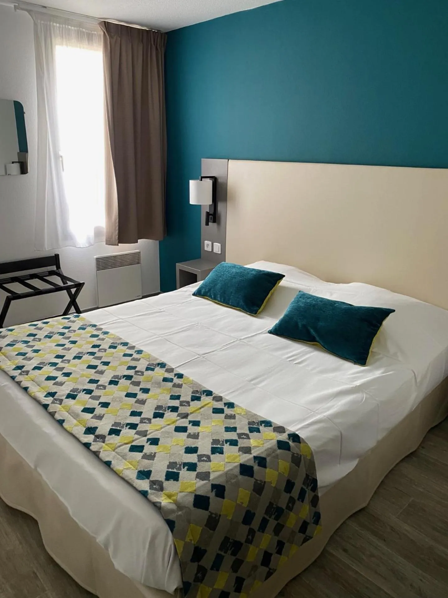 Bedroom, Bed in Hotel The Originals Romans-sur-Isère Le Clos des Tanneurs