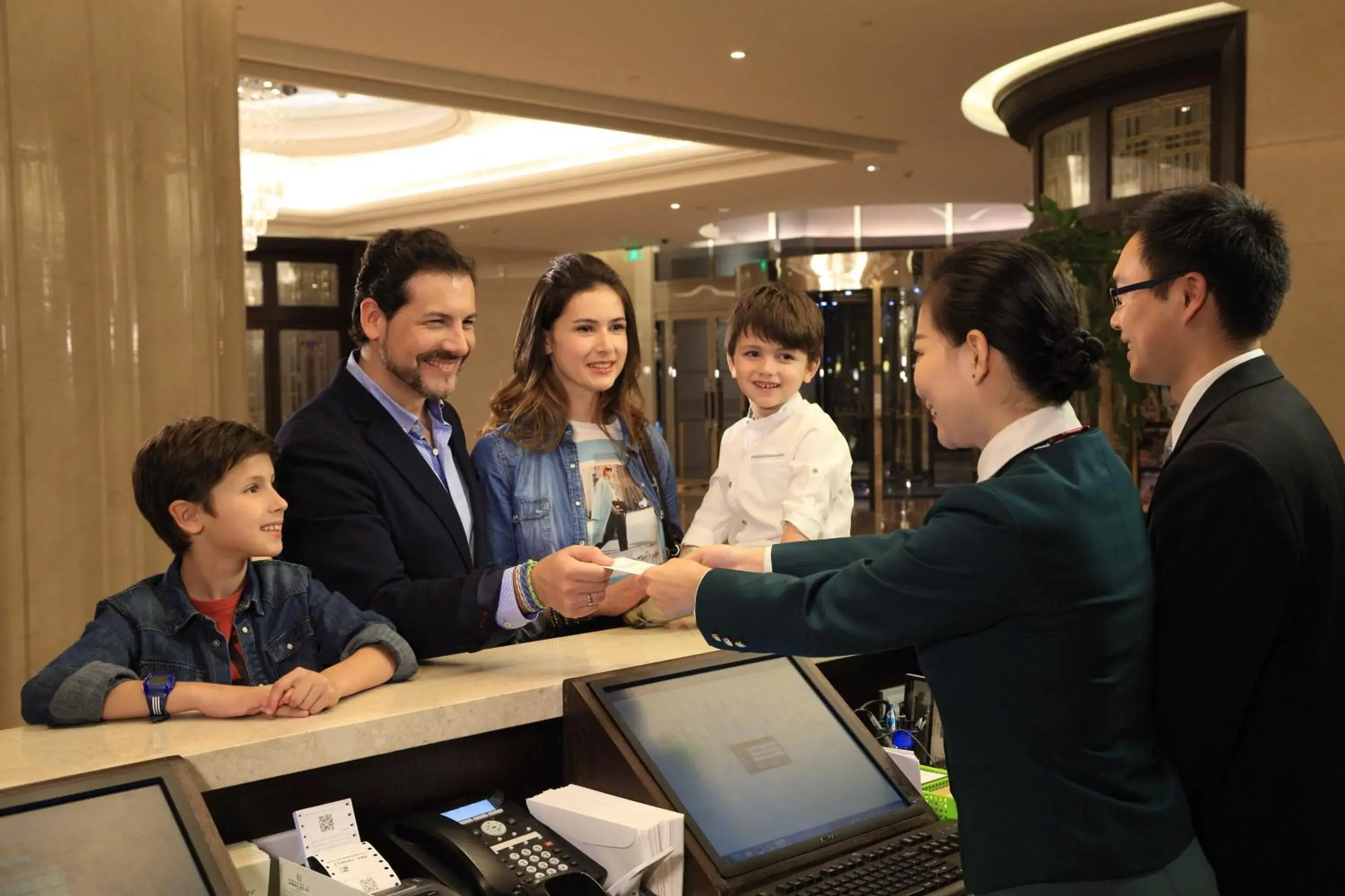 group of guests, Guests in Evergreen Laurel Hotel, Shanghai