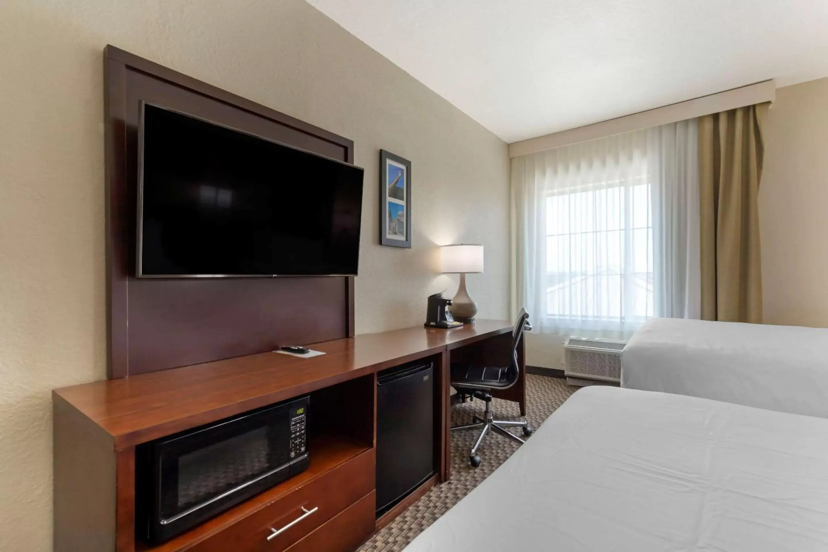 Photo of the whole room, TV/Entertainment Center in Comfort Inn & Suites Near Six Flags & Medical Center