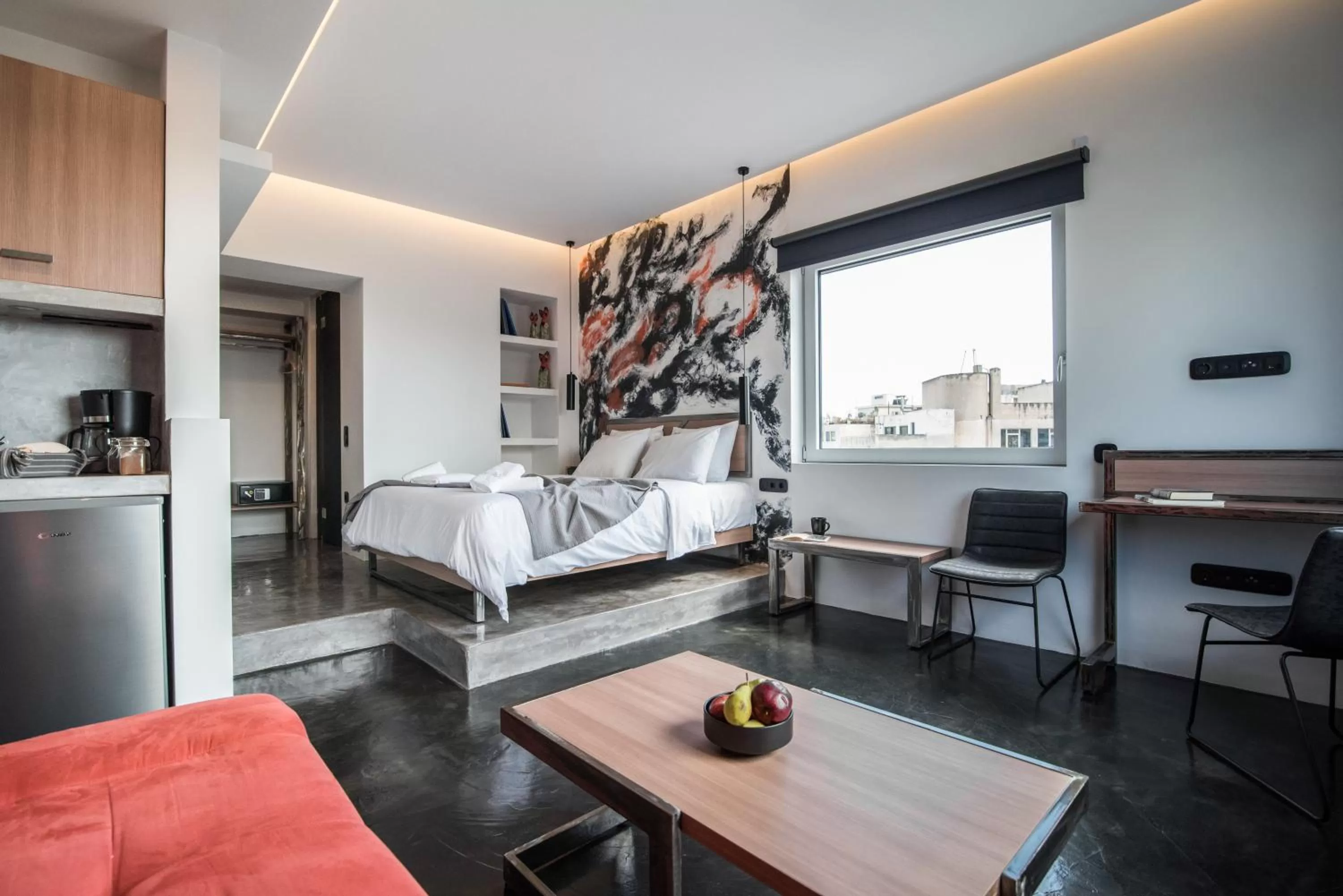 Bed in AthinA STREETAPARTMENTS