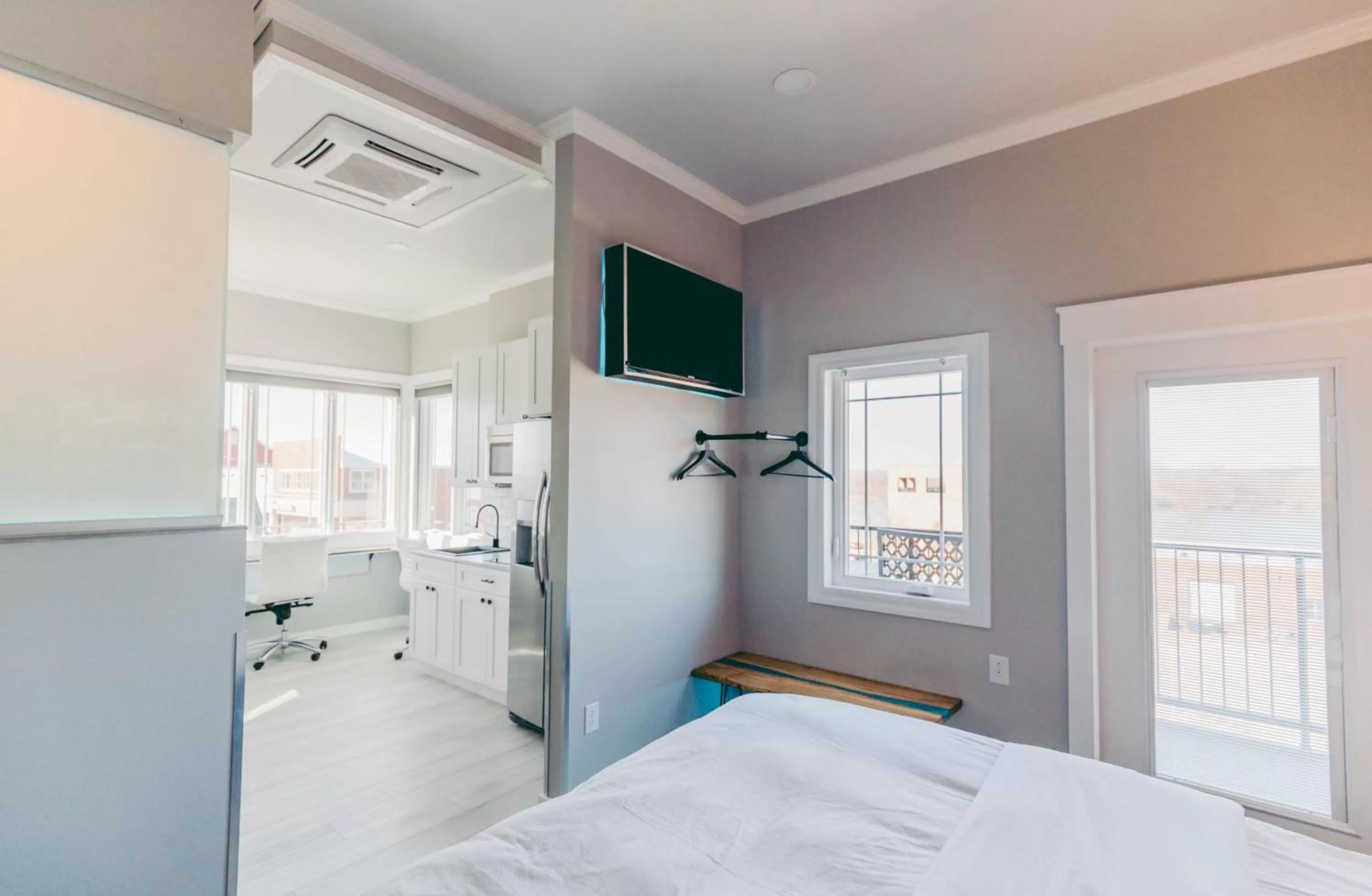 Bed in River Sirens Hotel-Contactless Check in Hotel