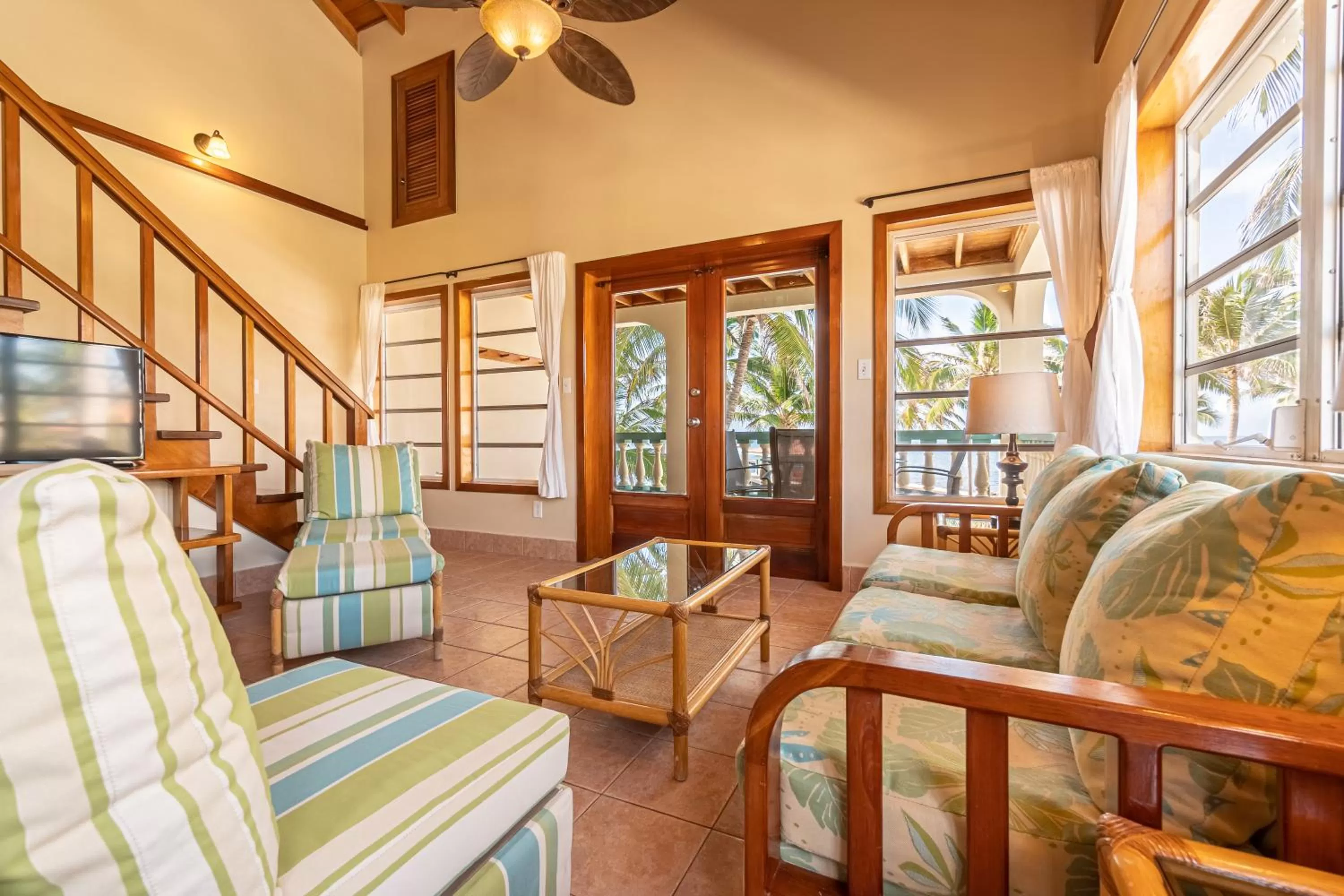 Living room in Belizean Shores Resort