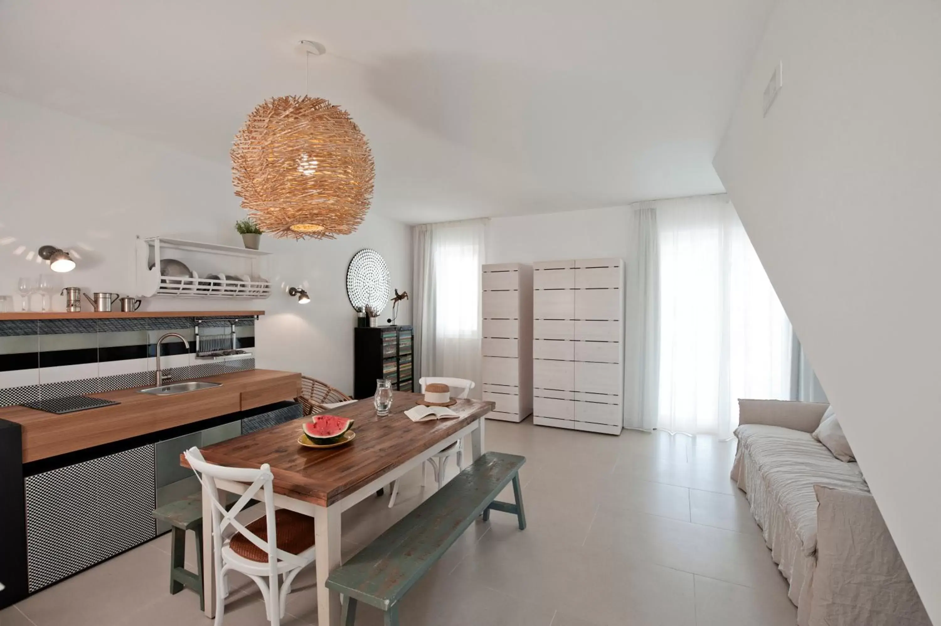 Kitchen or kitchenette, Seating Area in La Scibina