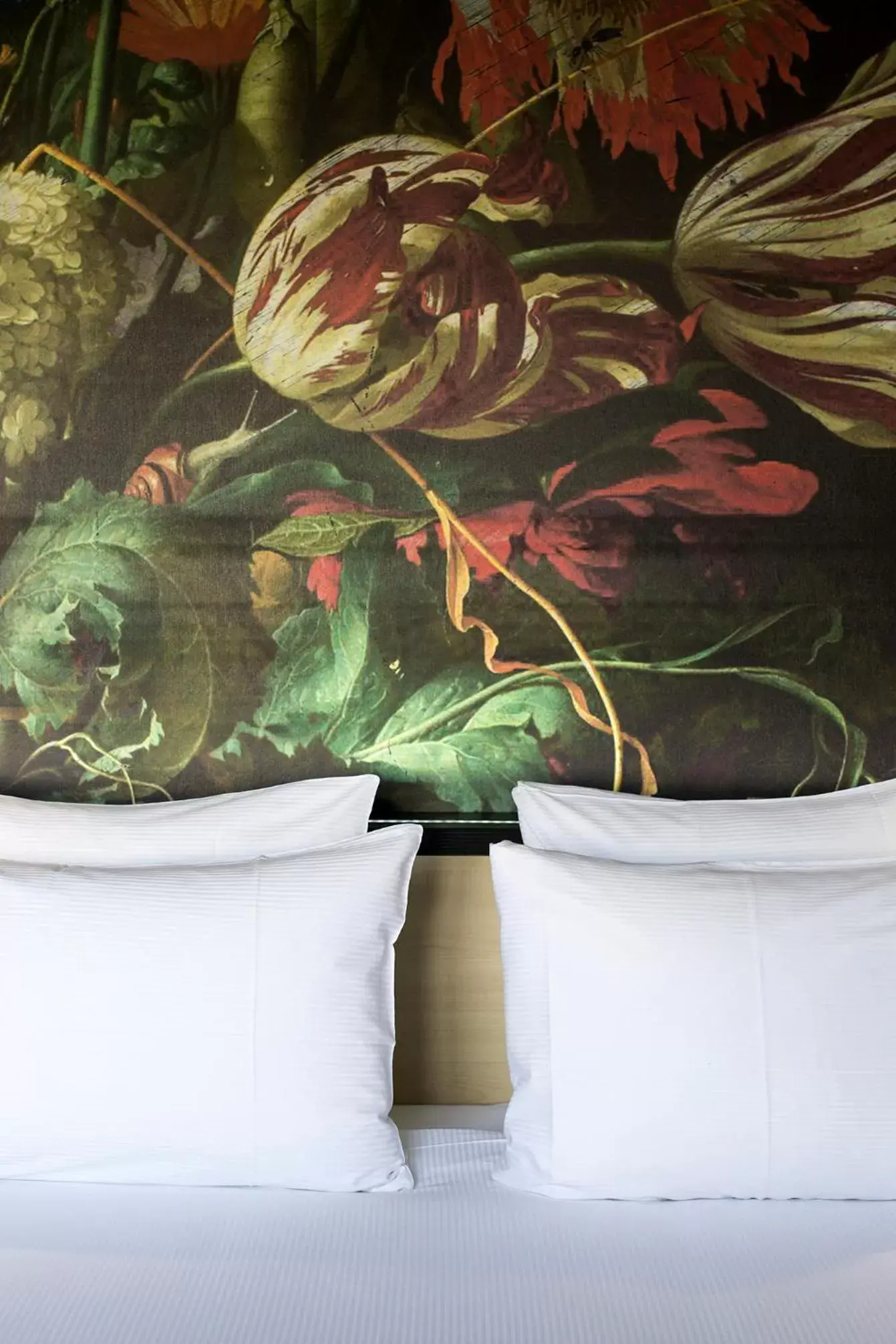 Decorative detail, Bed in Babylon Hotel Den Haag