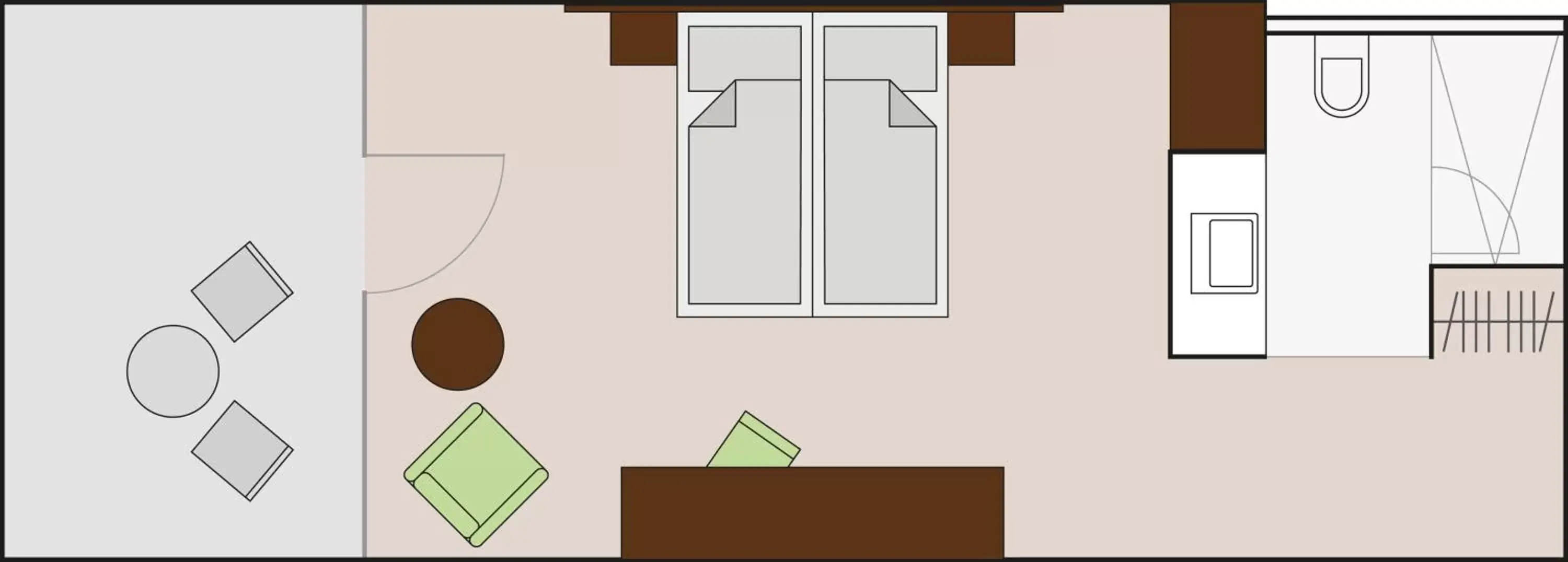 Photo of the whole room, Floor Plan in Hotel Artos Interlaken