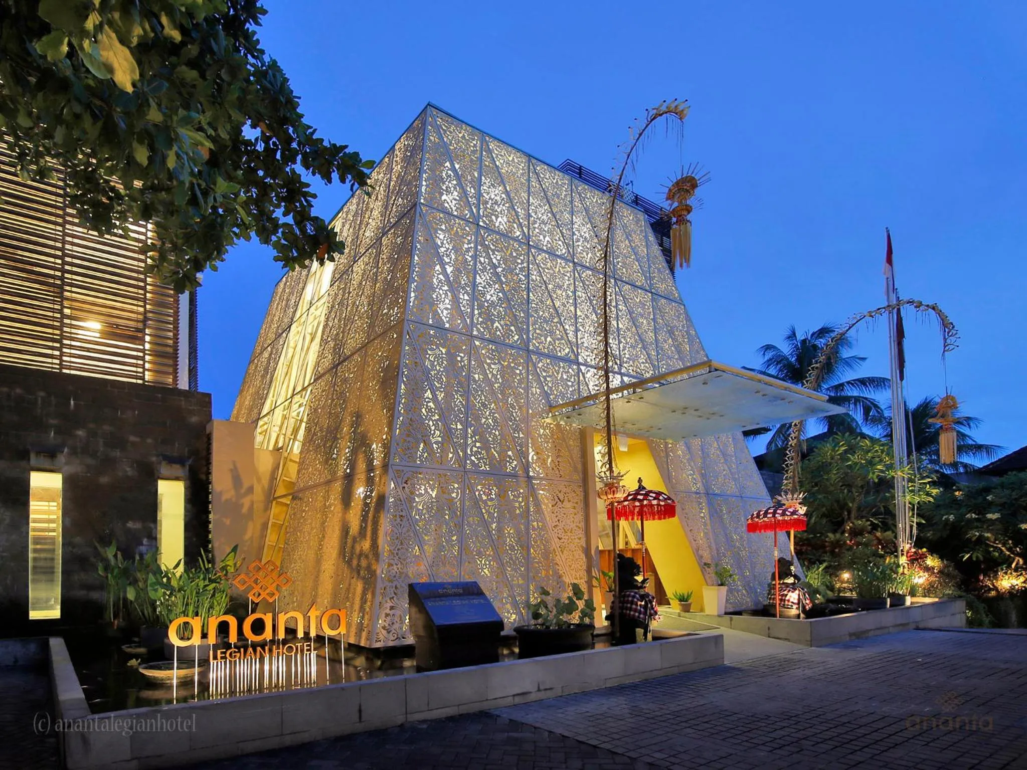 Text overlay in Ananta Legian Hotel