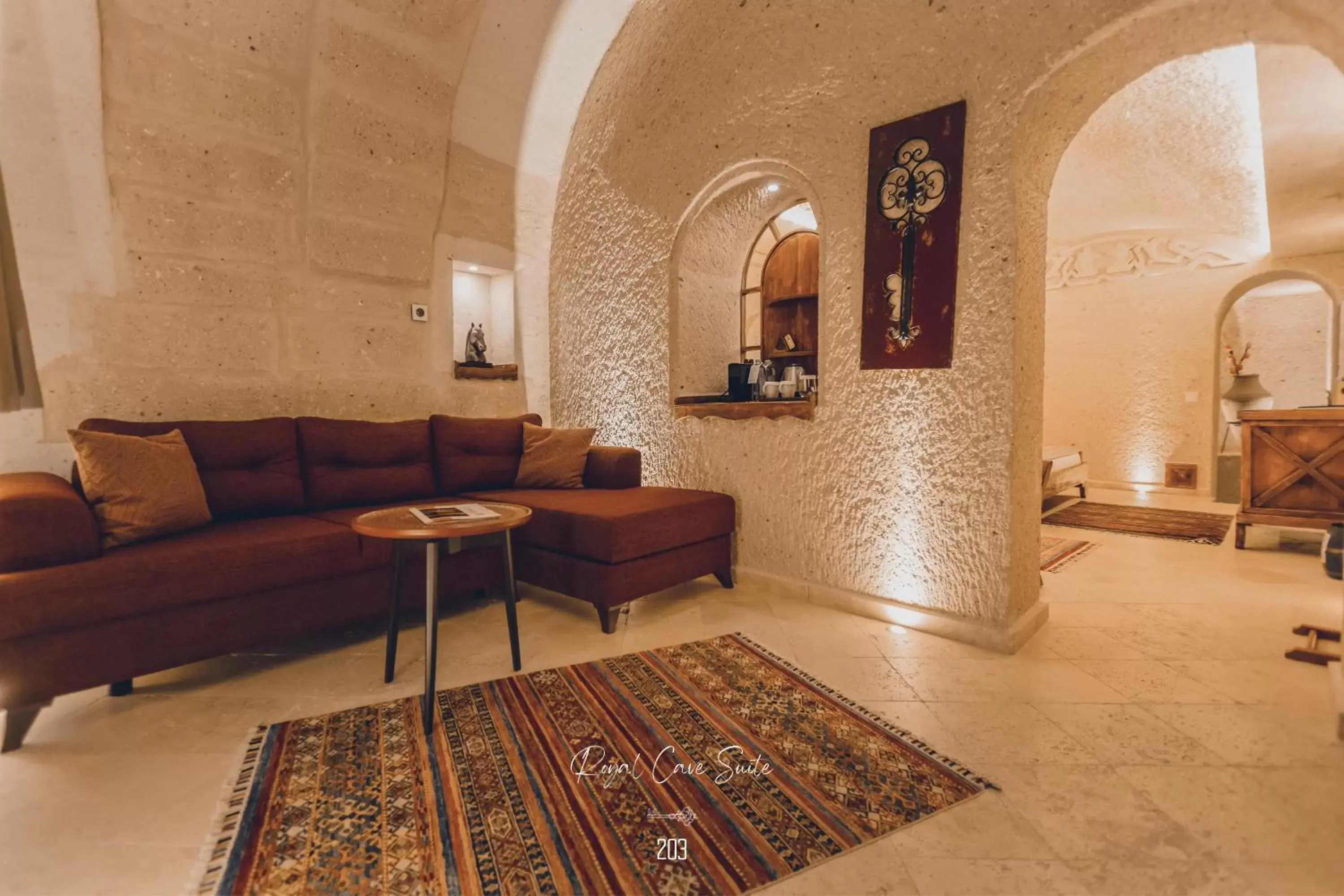 Seating Area in Nino Cave Suites