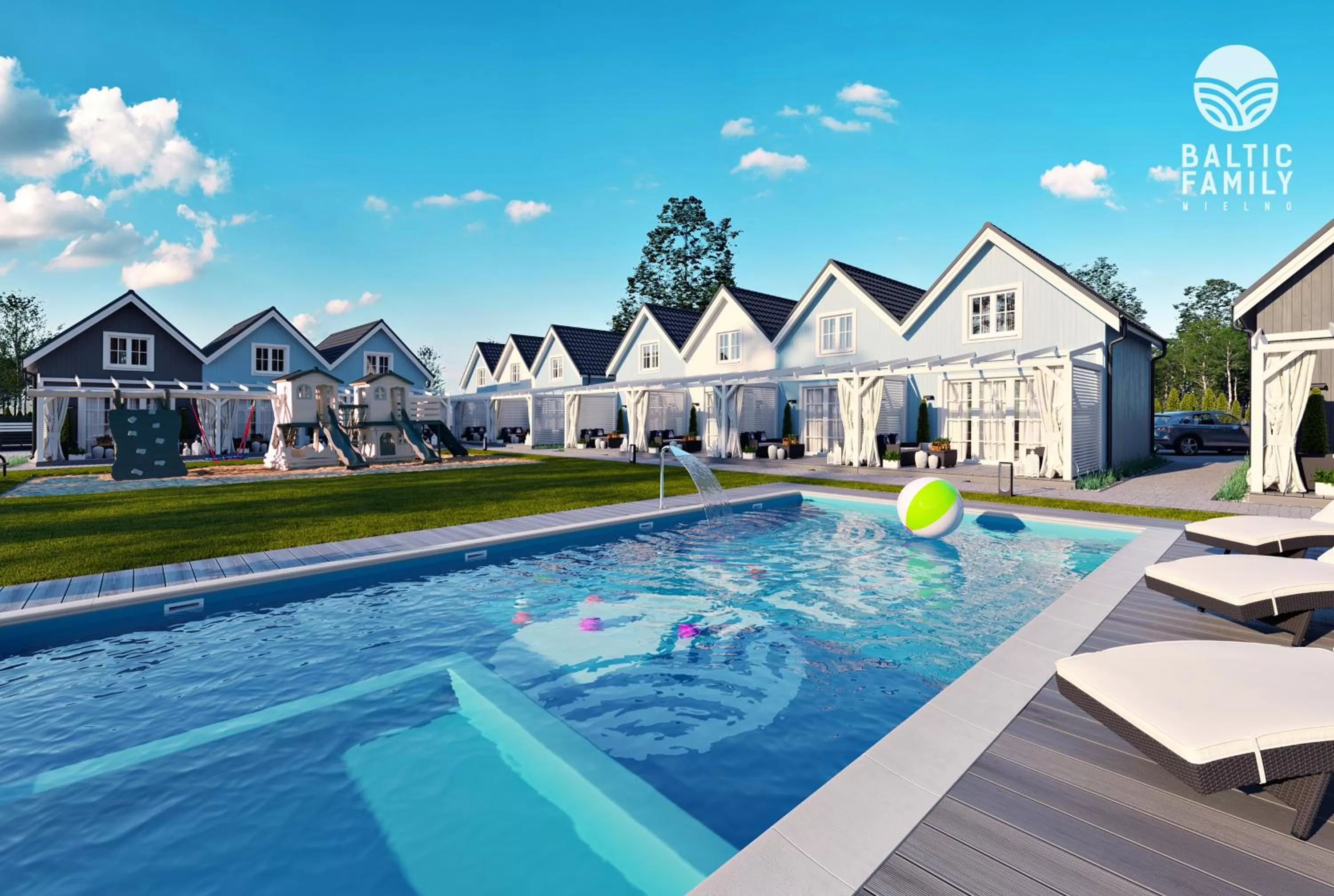 Property logo or sign, Swimming Pool in Baltic Family - domki całoroczne nad morzem basen kidsclub rowery