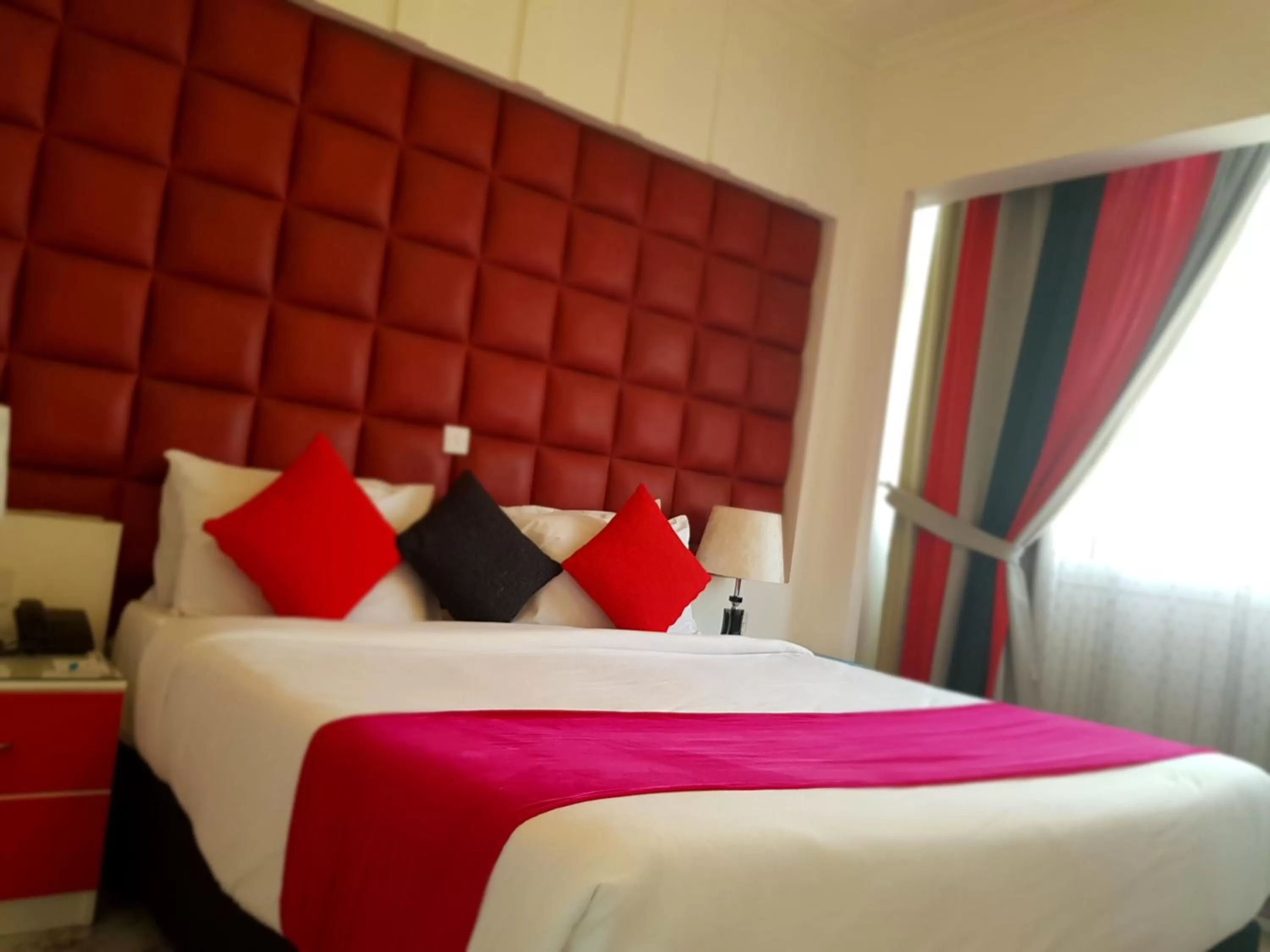 Bed in Kuwait Continental Hotel