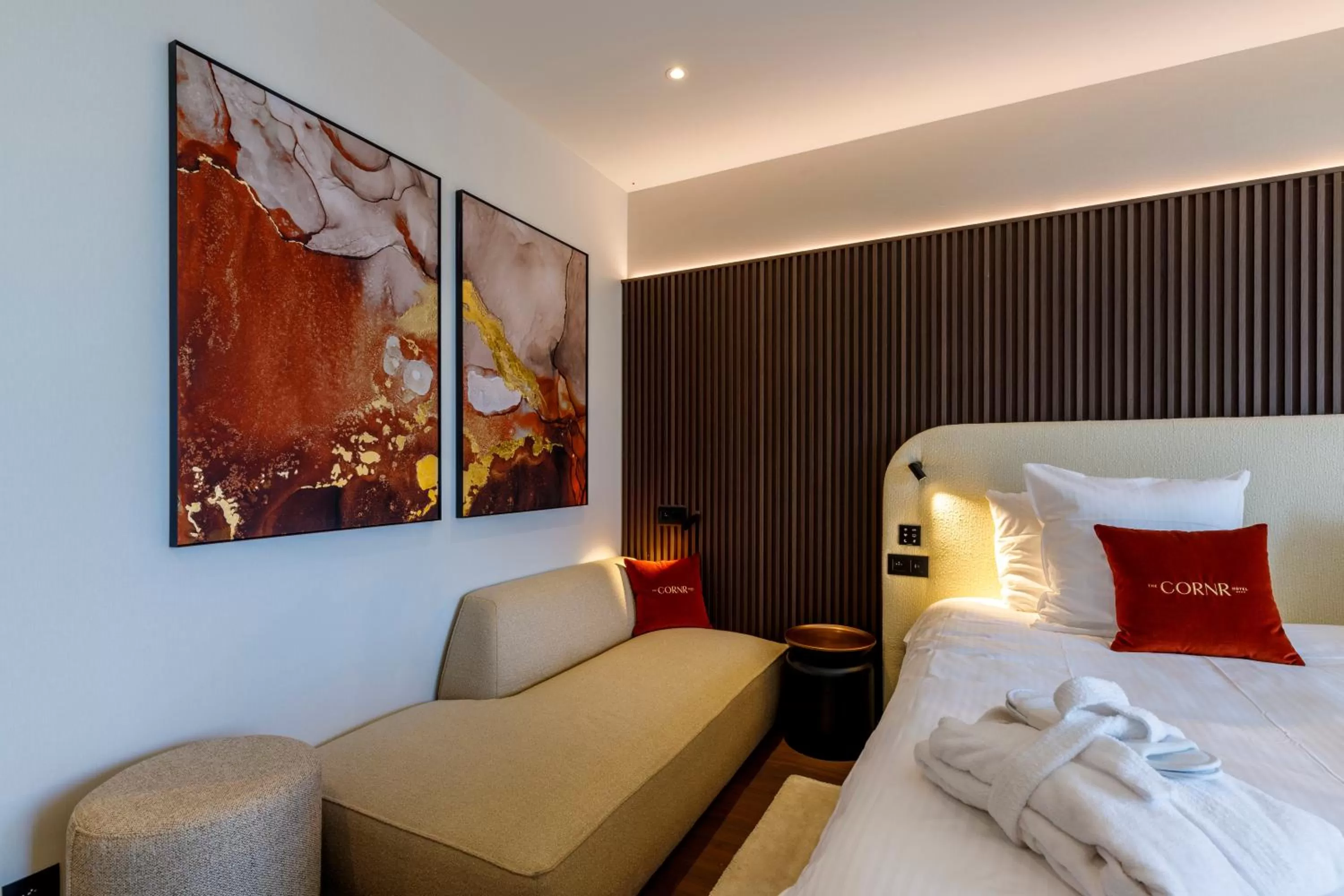 Bedroom, Bed in The CORNR Hotel