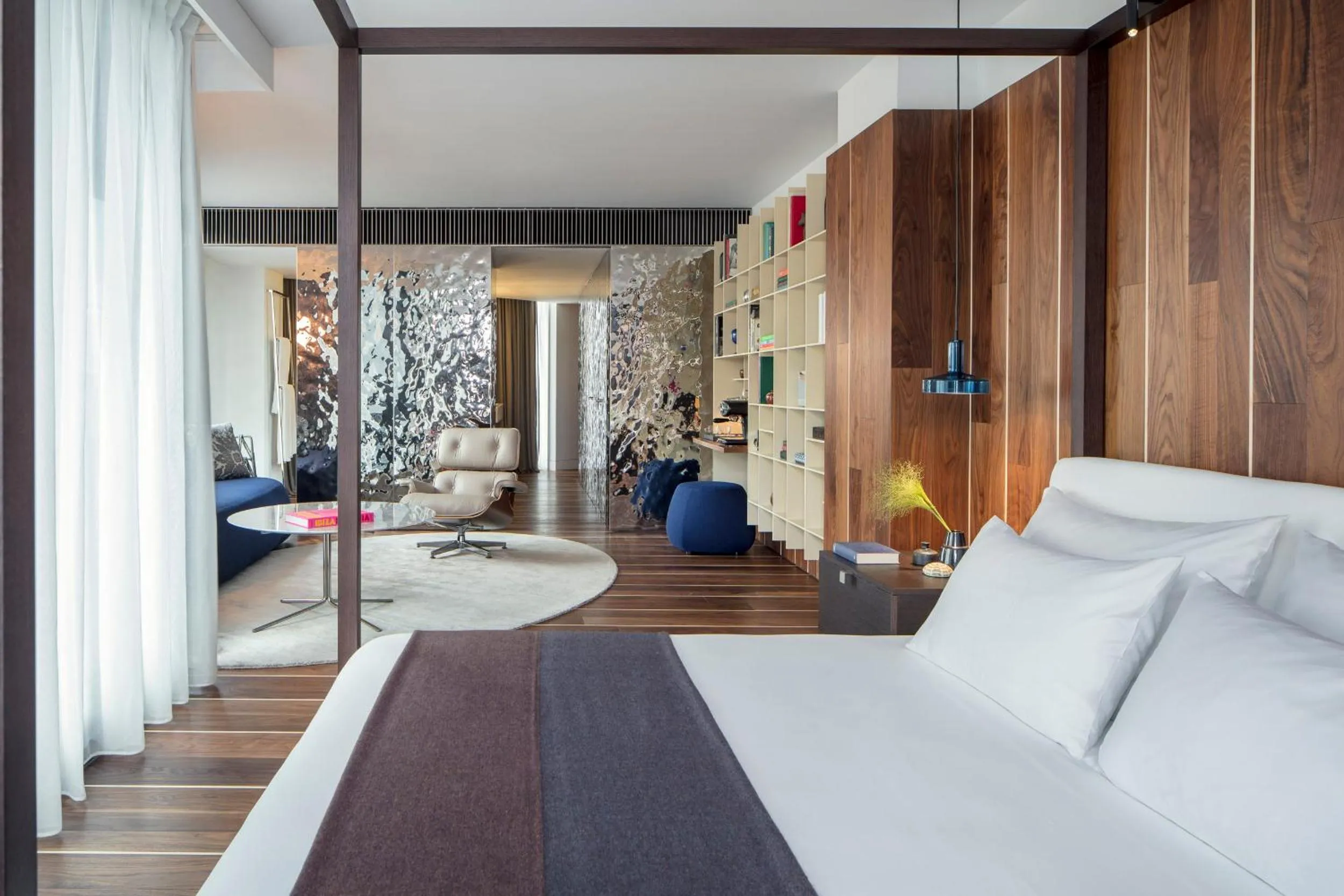 Seating area, Bed in Sir Joan Hotel, part of Sircle Collection