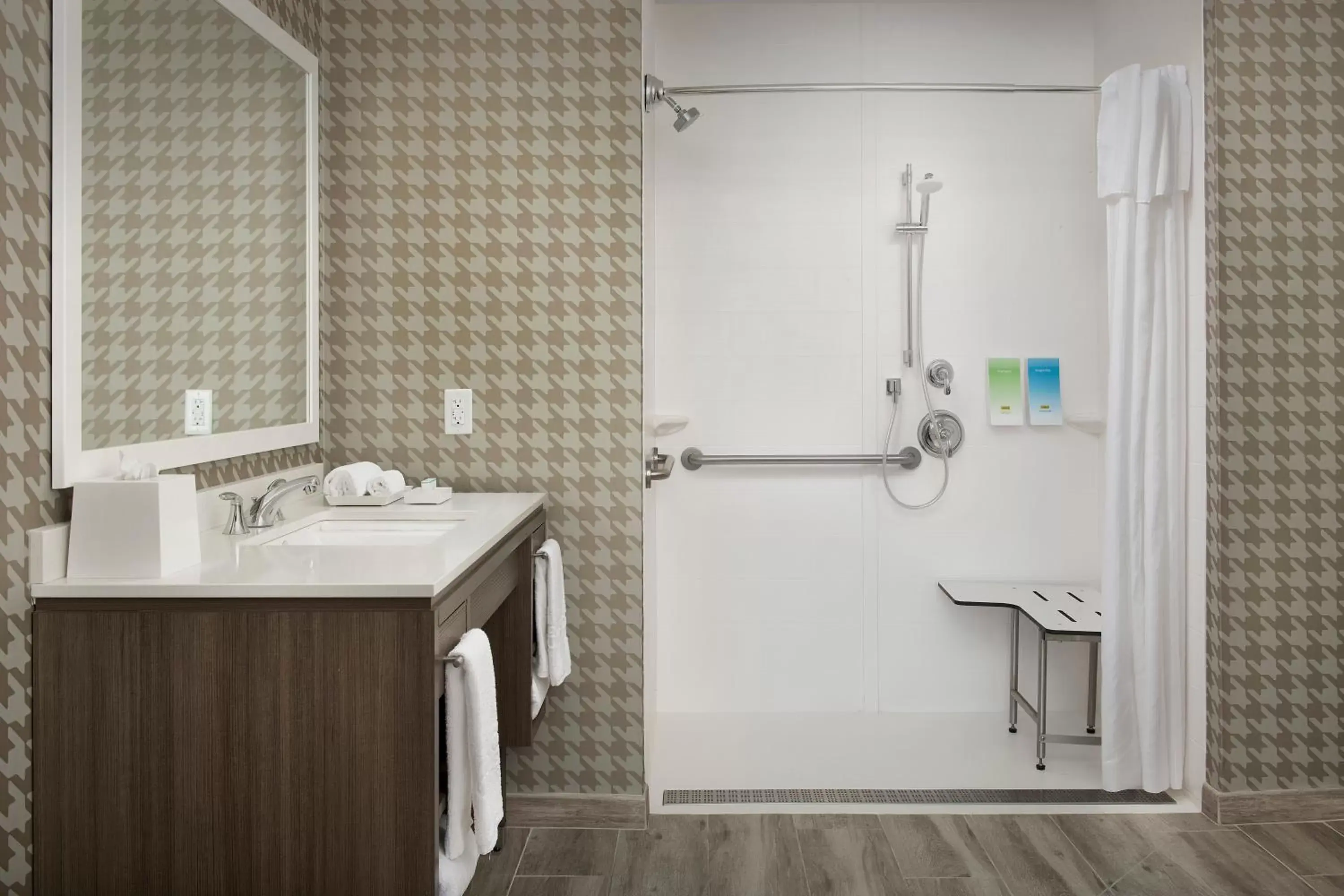 Shower, Bathroom in Home2 Suites By Hilton Miami Doral West Airport, Fl