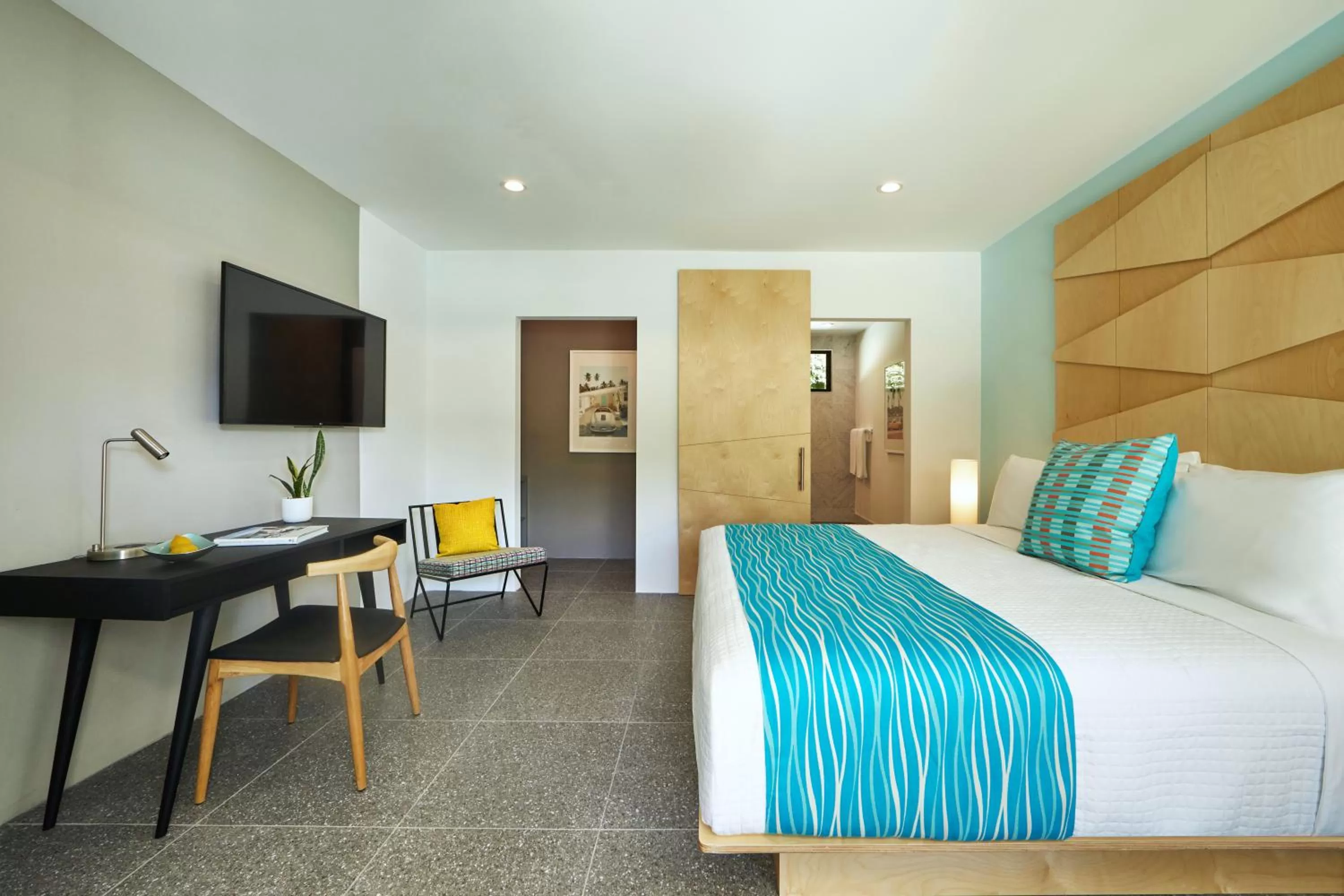 Bed in Twin Palms Resort - A Gay Men's Resort