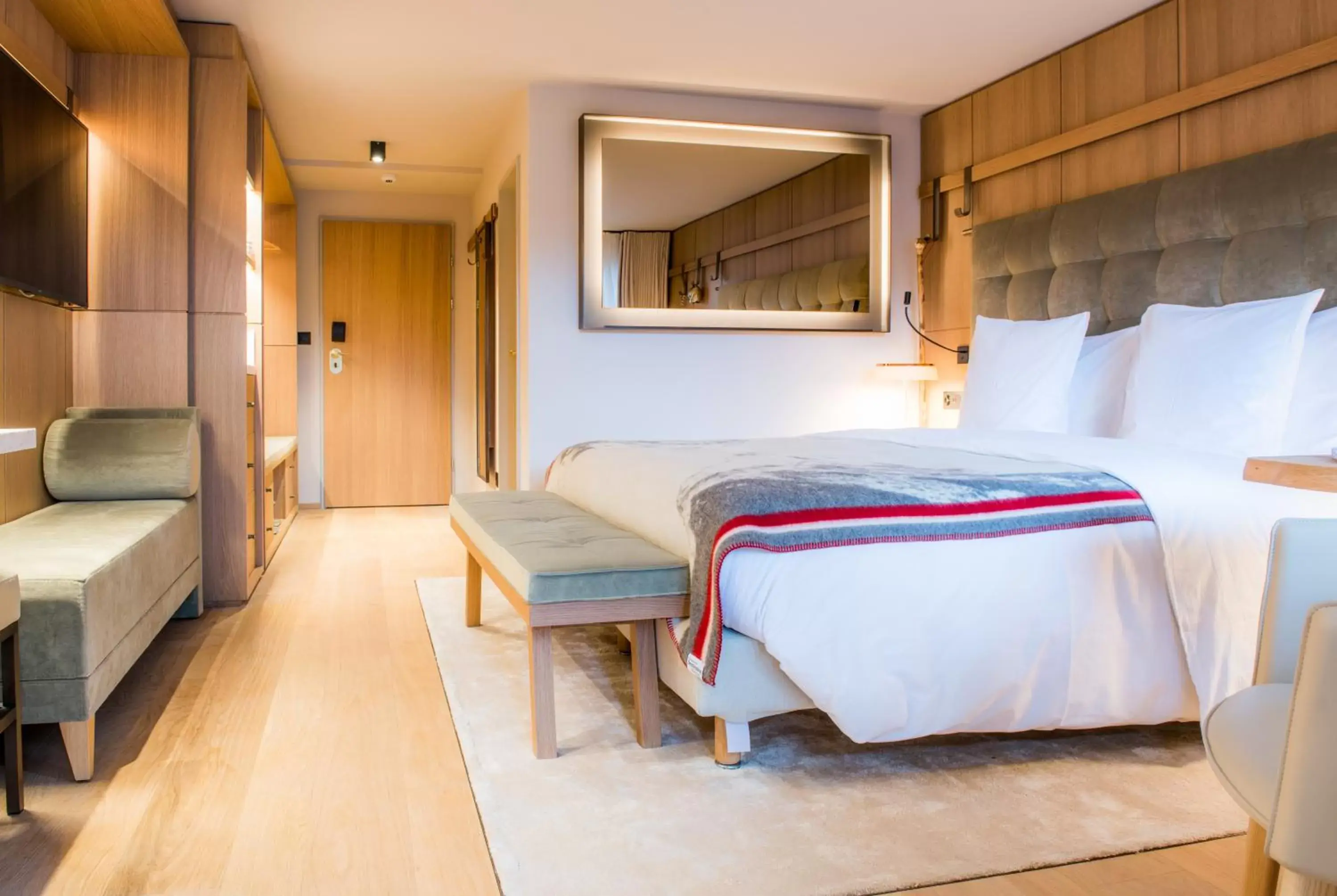 Bed in Schweizerhof Zermatt - a Small Luxury Hotel