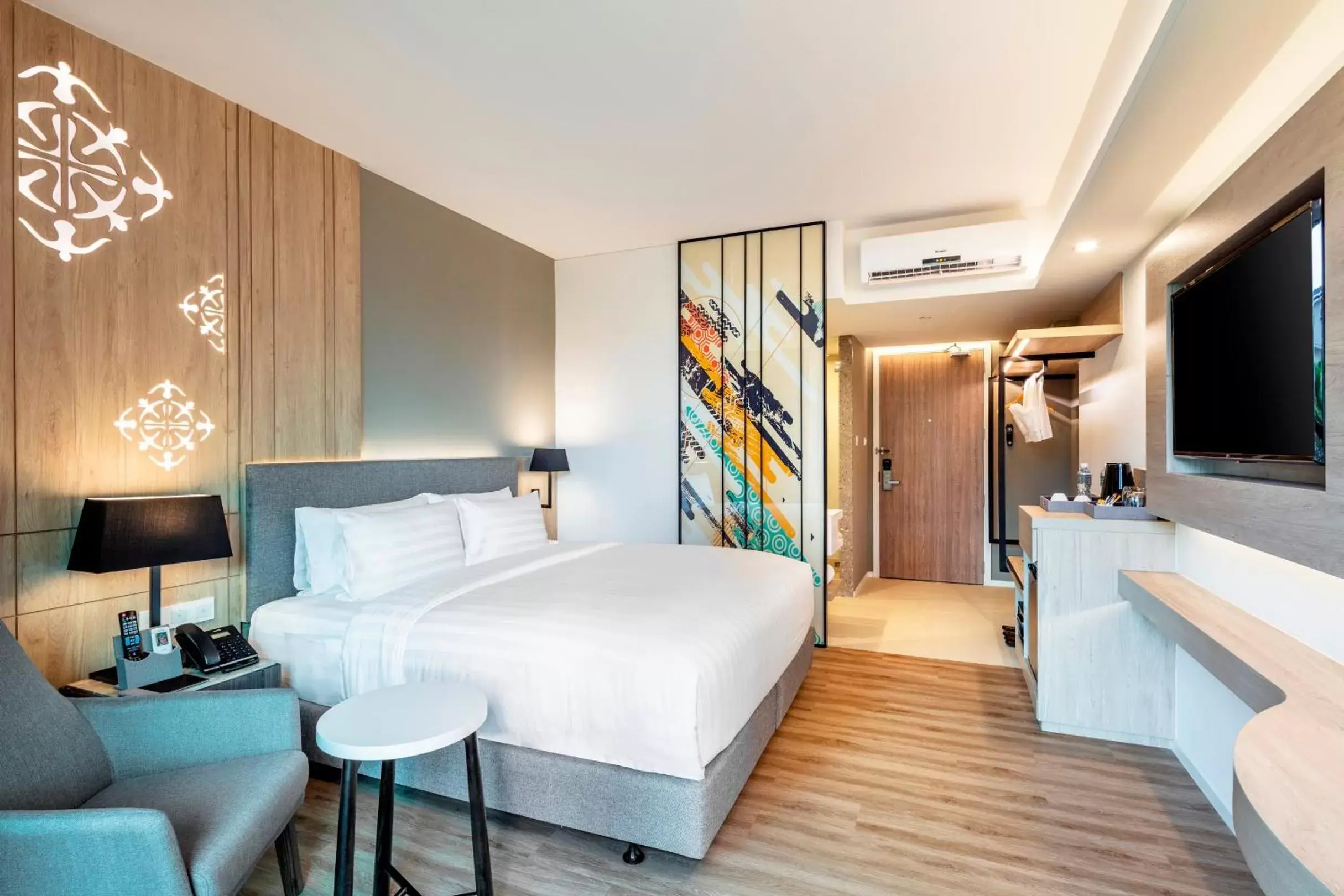 Bed in Hotel Amber Pattaya