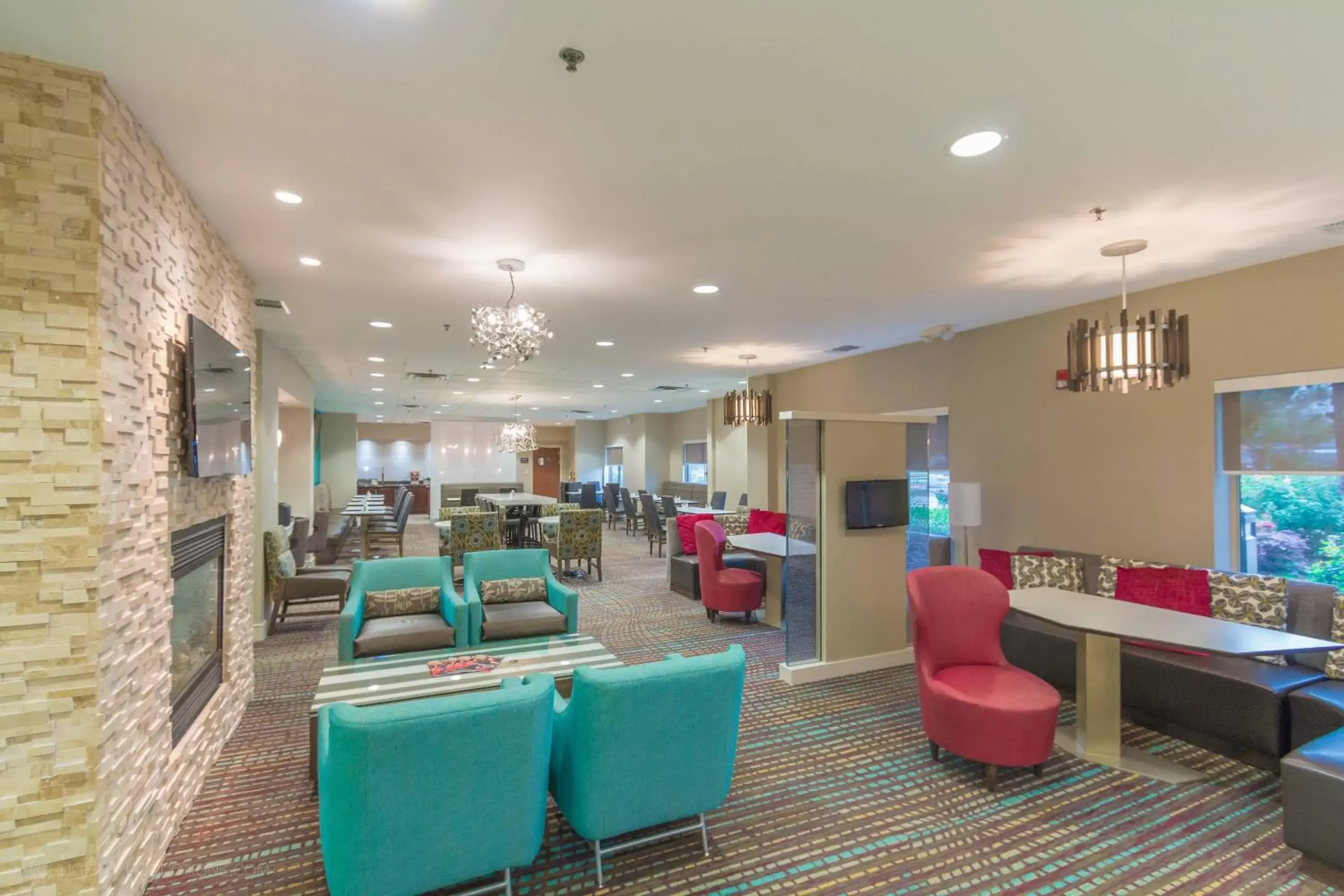 Lobby or reception, Restaurant/Places to Eat in Residence Inn Fort Worth Alliance Airport