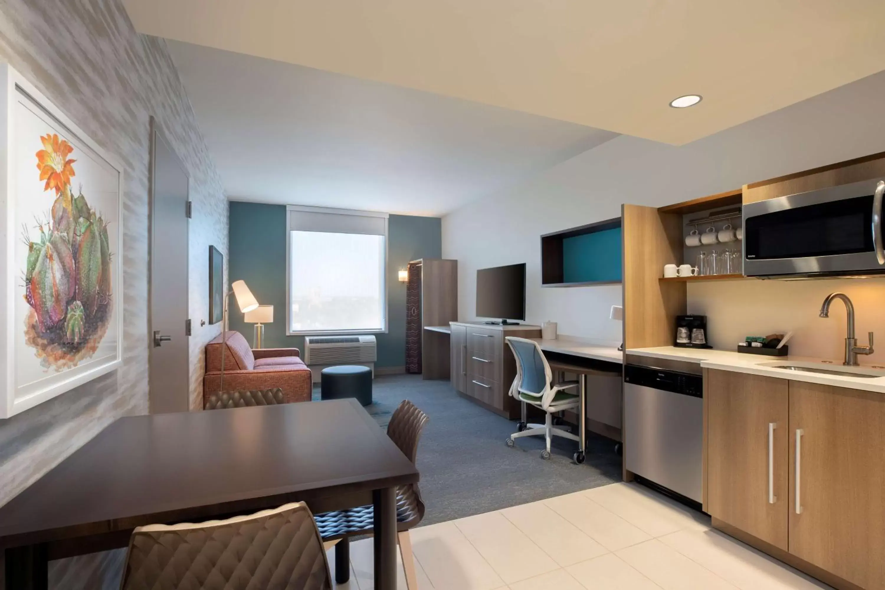Bedroom, Kitchen/Kitchenette in Home2 Suites By Hilton Phoenix Avondale, Az