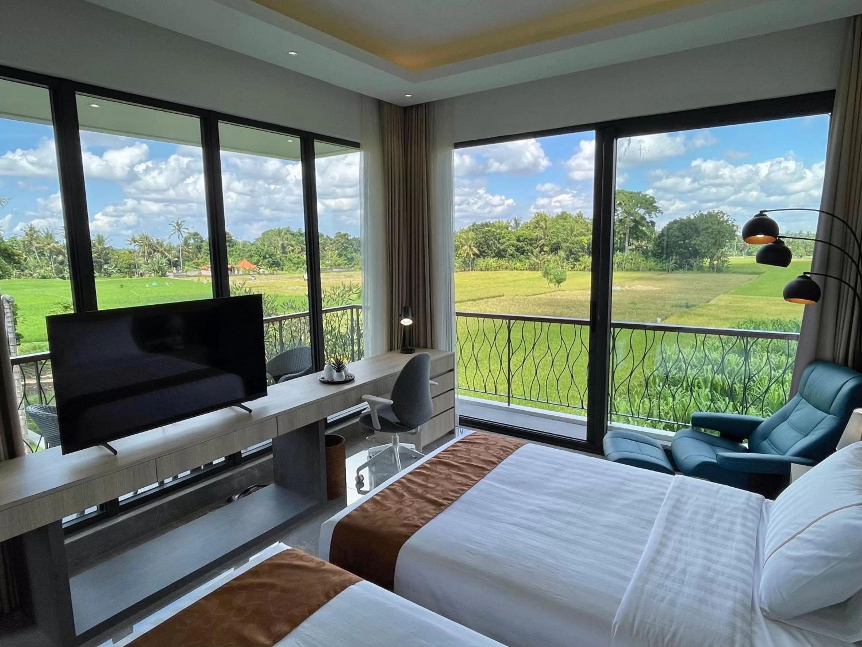 Bed in The Valerian Villa Ubud