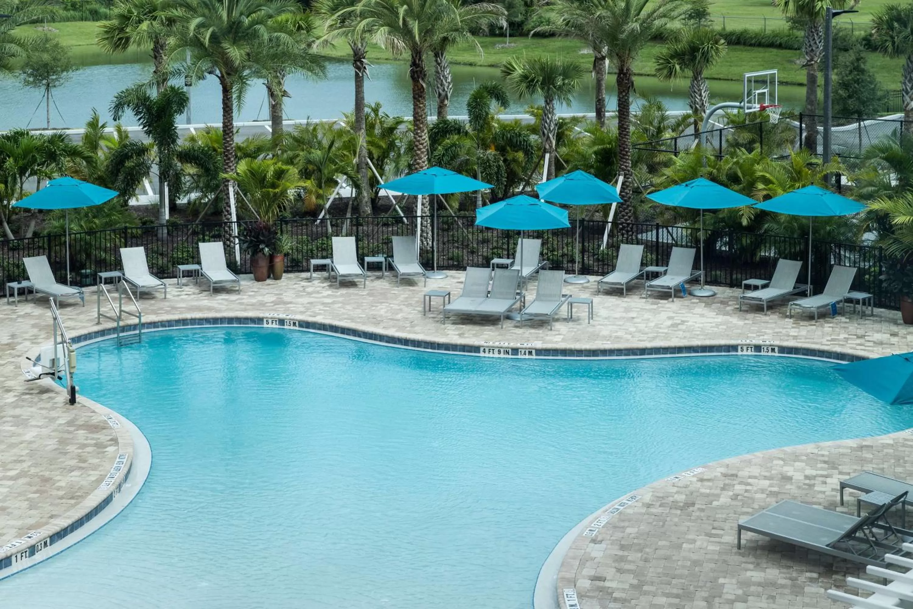 Pool view in Home2 Suites By Hilton Cape Canaveral Cruise Port