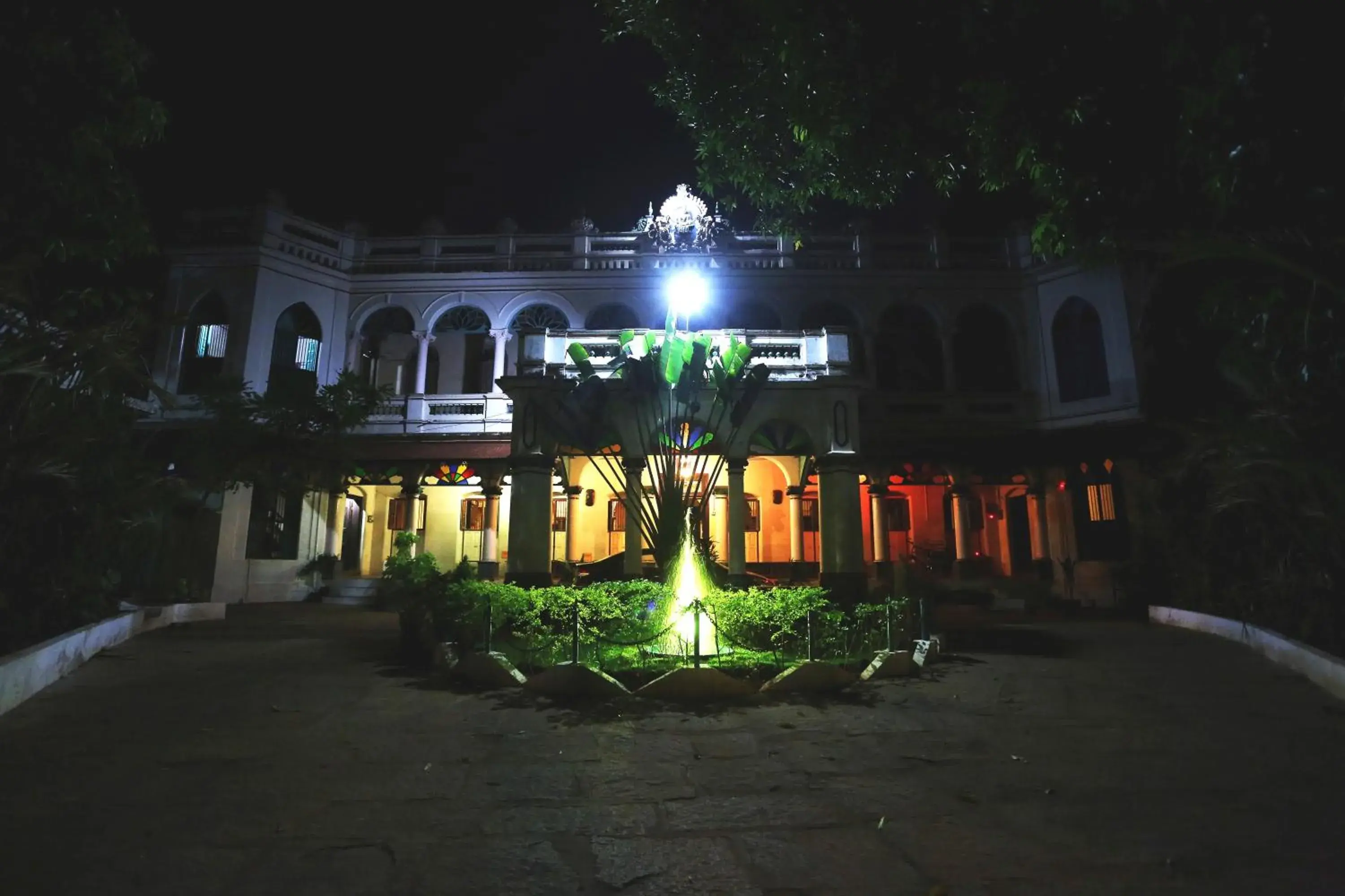 Patio/Outdoor Area in Chettinadu Mansion – An Authentic Heritage Palace