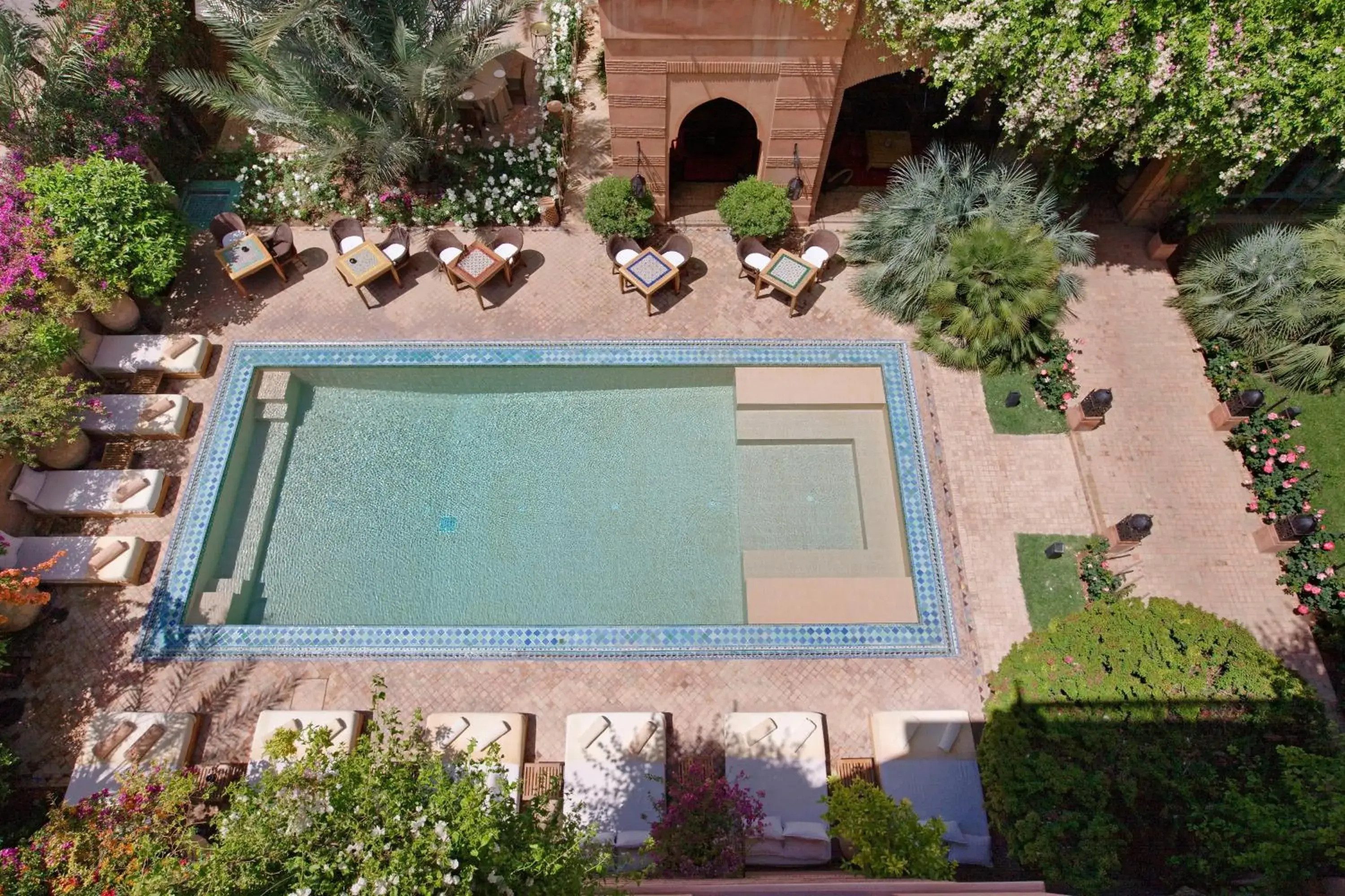 Bird's eye view, Pool View in Dar Rhizlane, Palais Table d'hôtes & SPA