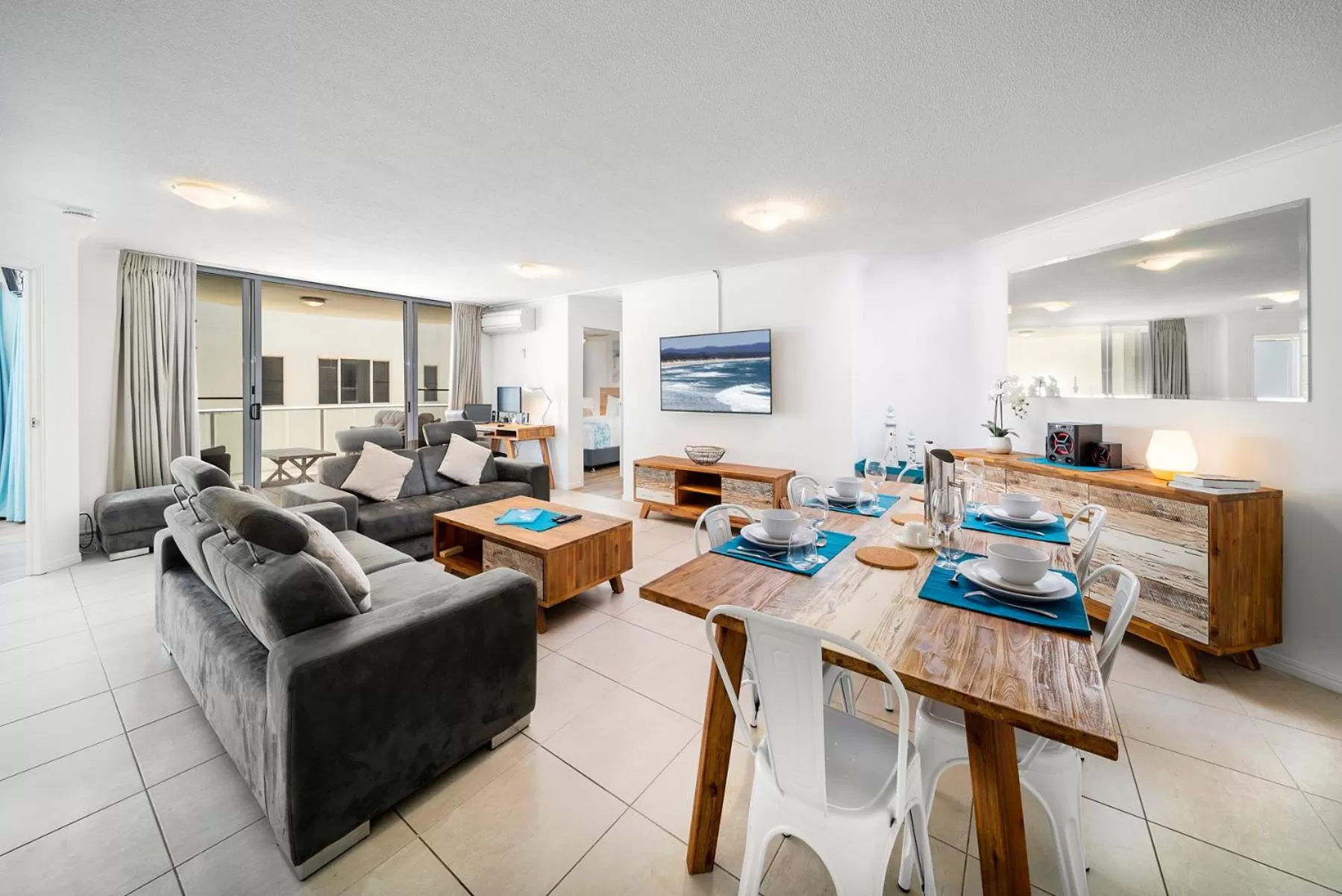 Living room in Bargara Blue Resort