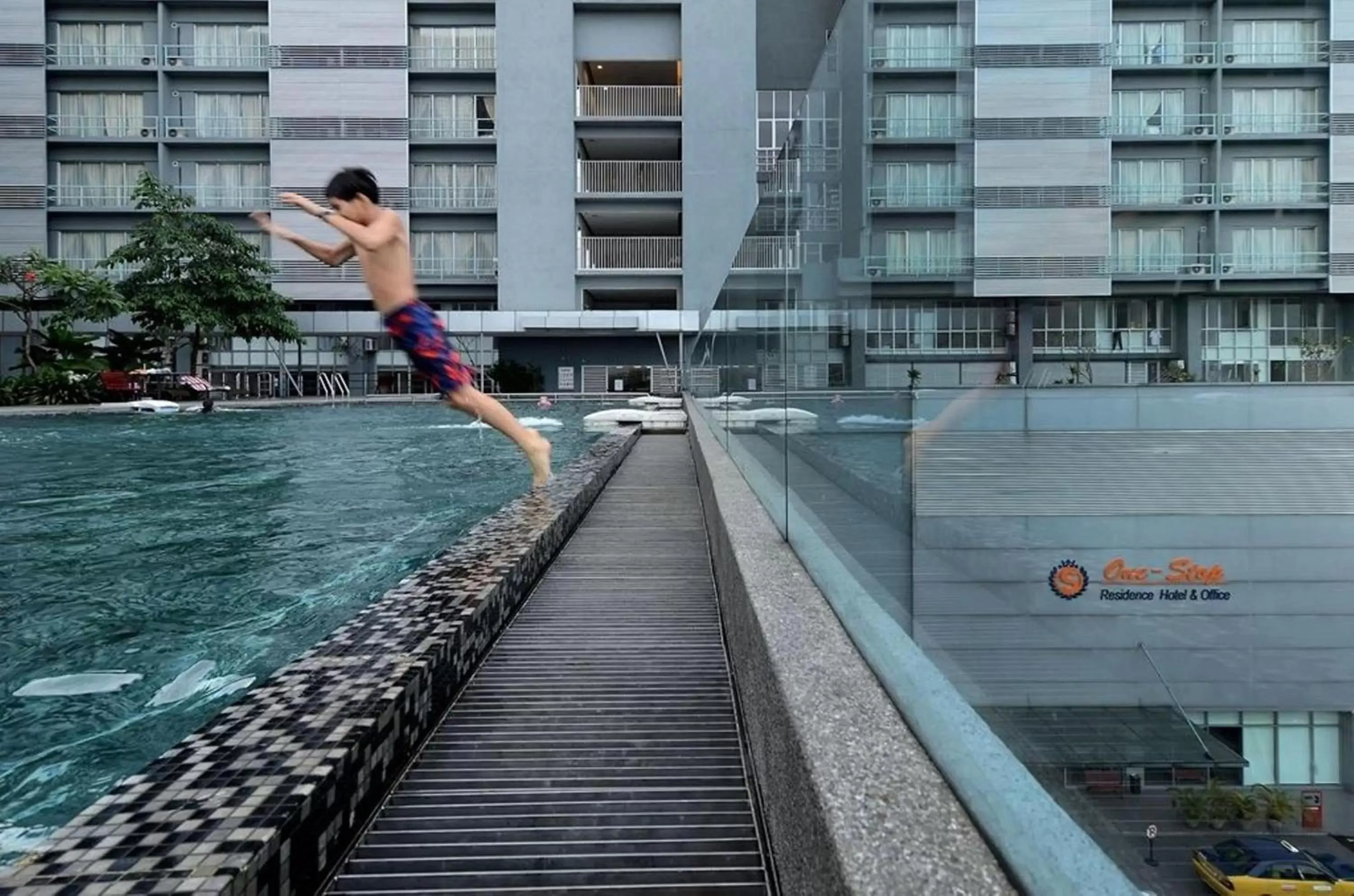 People, Swimming Pool in One-Stop Residence & Hotel