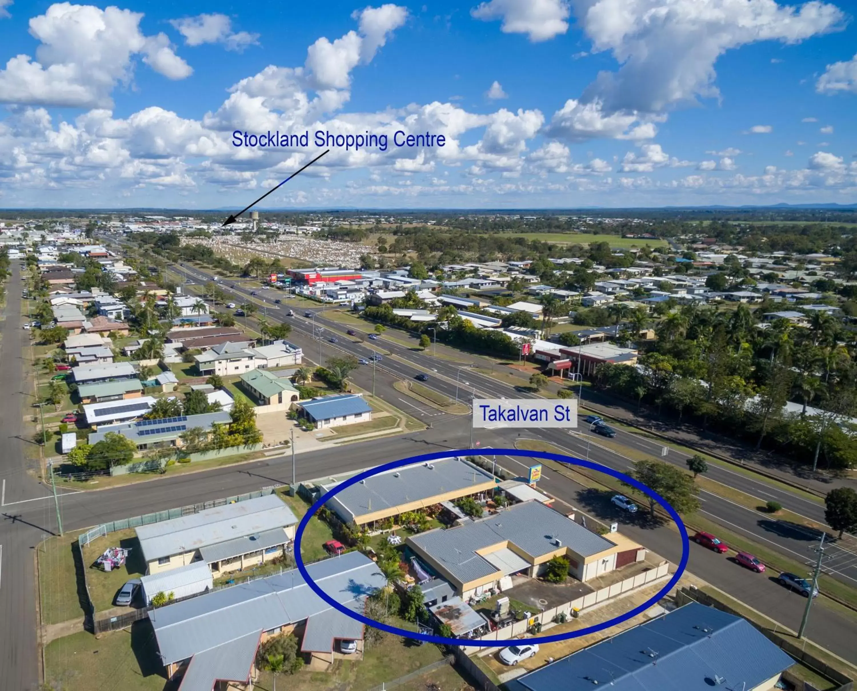 Bird's eye view, Bird's-eye View in Bundaberg Coral Villa Motor Inn