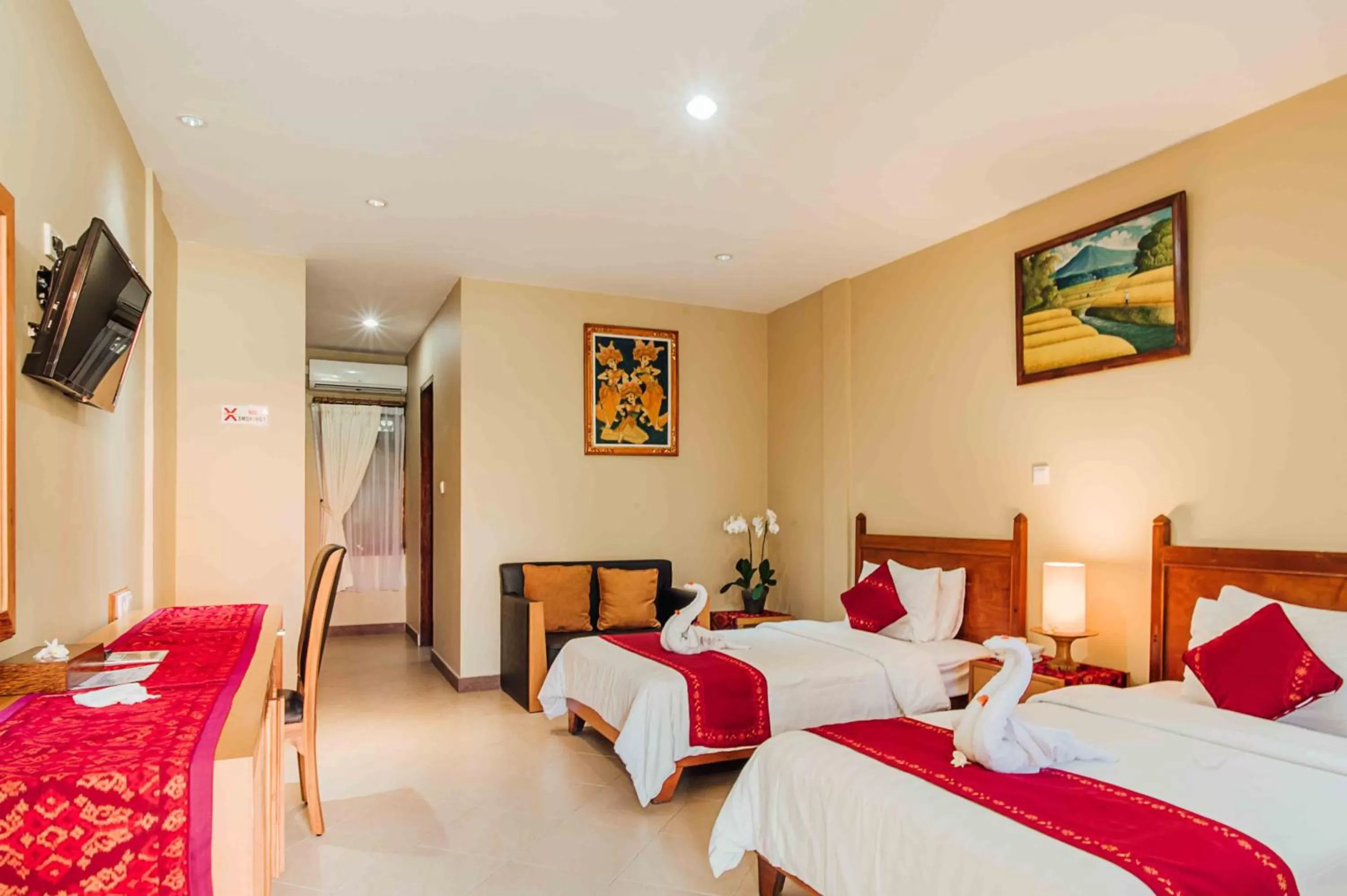 Bedroom, Bed in Kuta Puri Bungalows, Villas and Resort